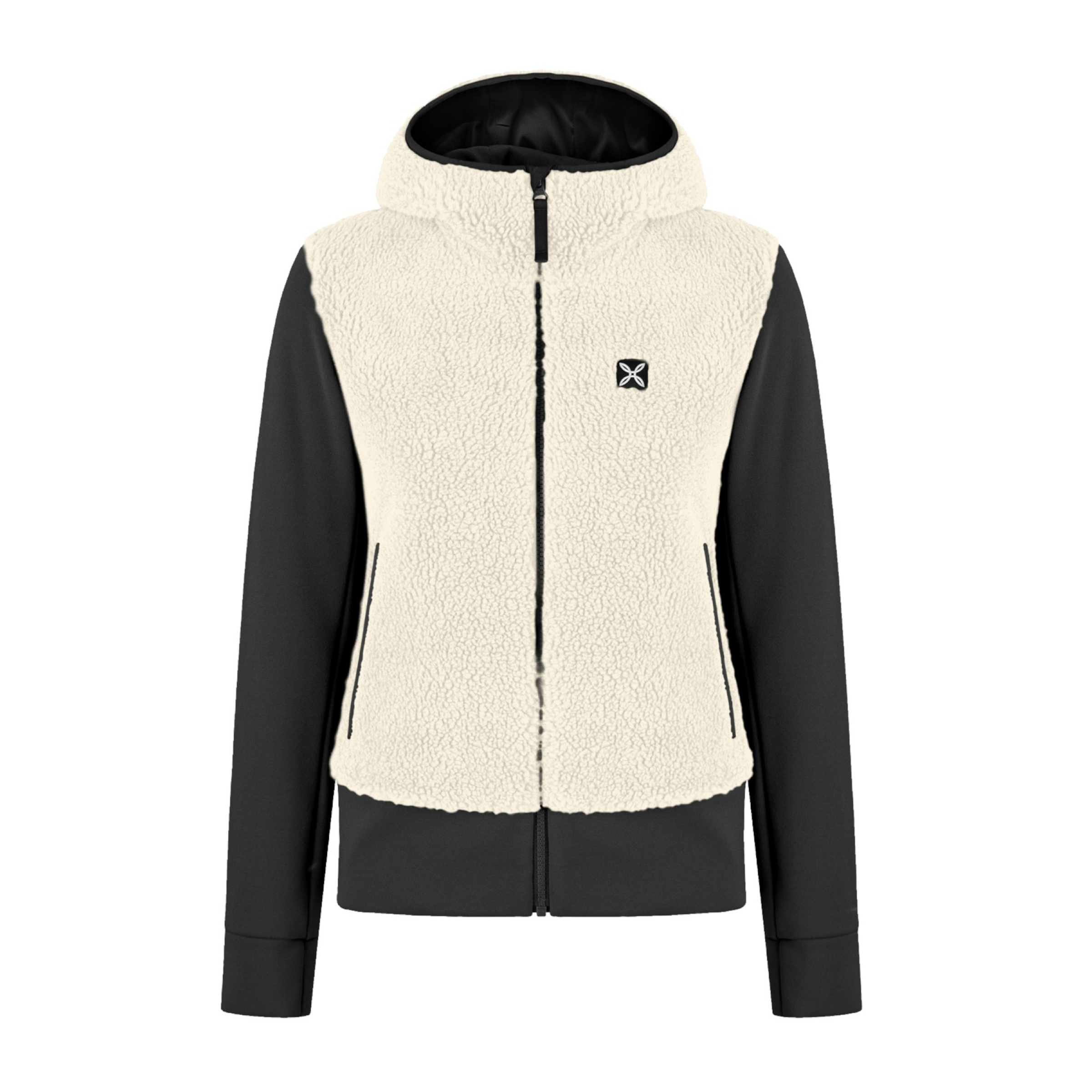Veste Sherpa Mix Femme Panna