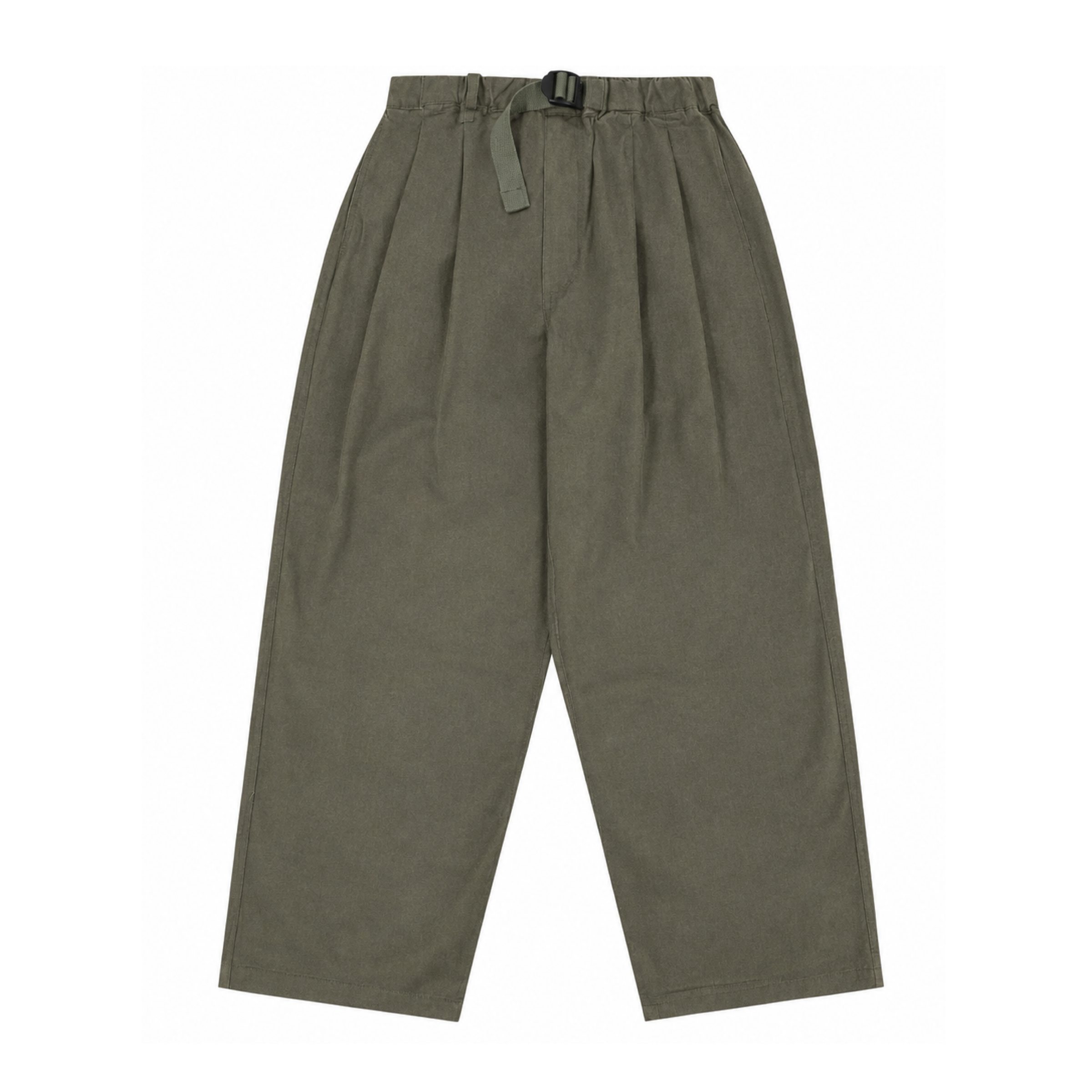 Pantaloni Two Tuck Wide Denim Khaki