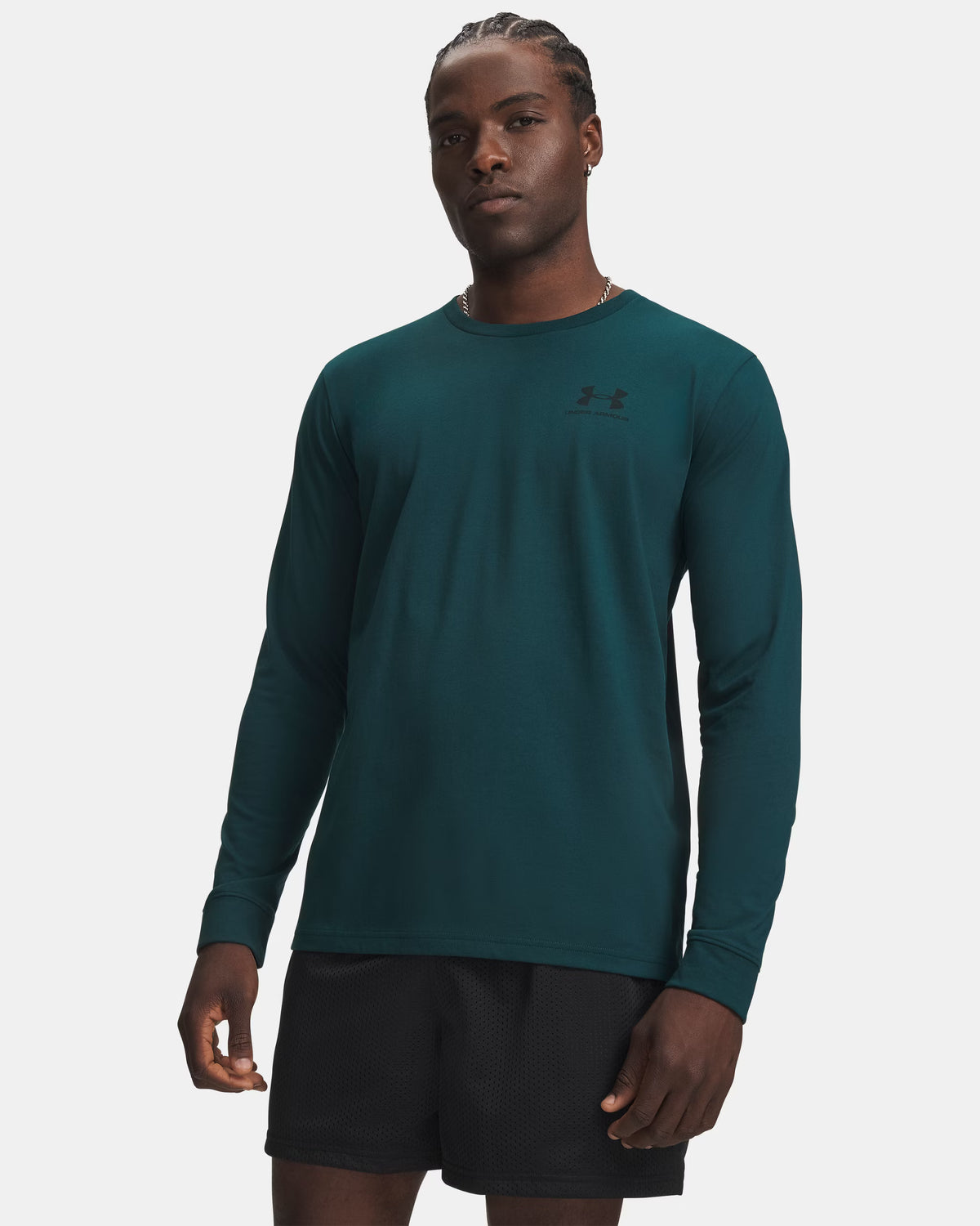Mann Left Chest Langarm T-shirt Arden Green