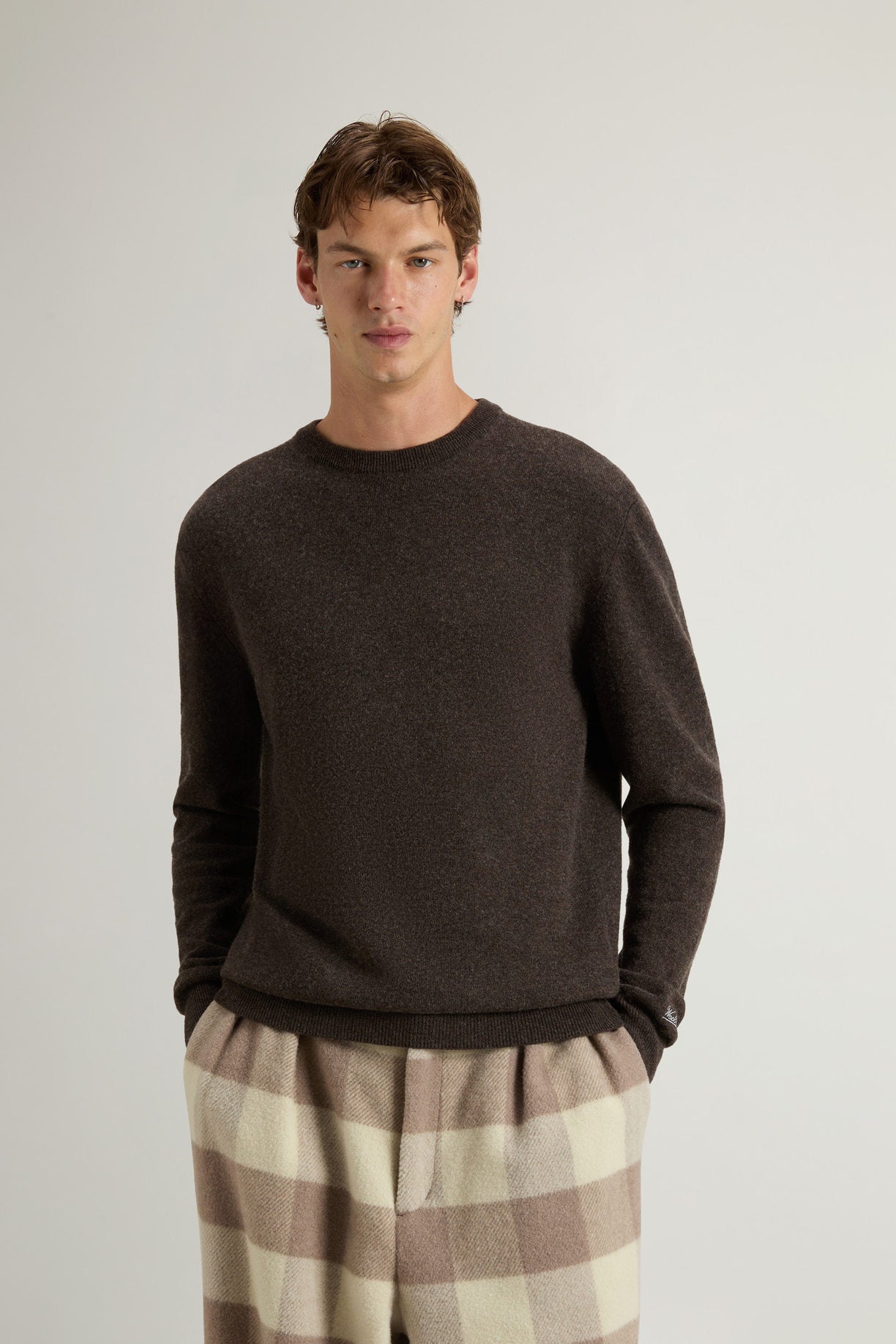 Men's Lambswool Crewneck Sweater Falcon
