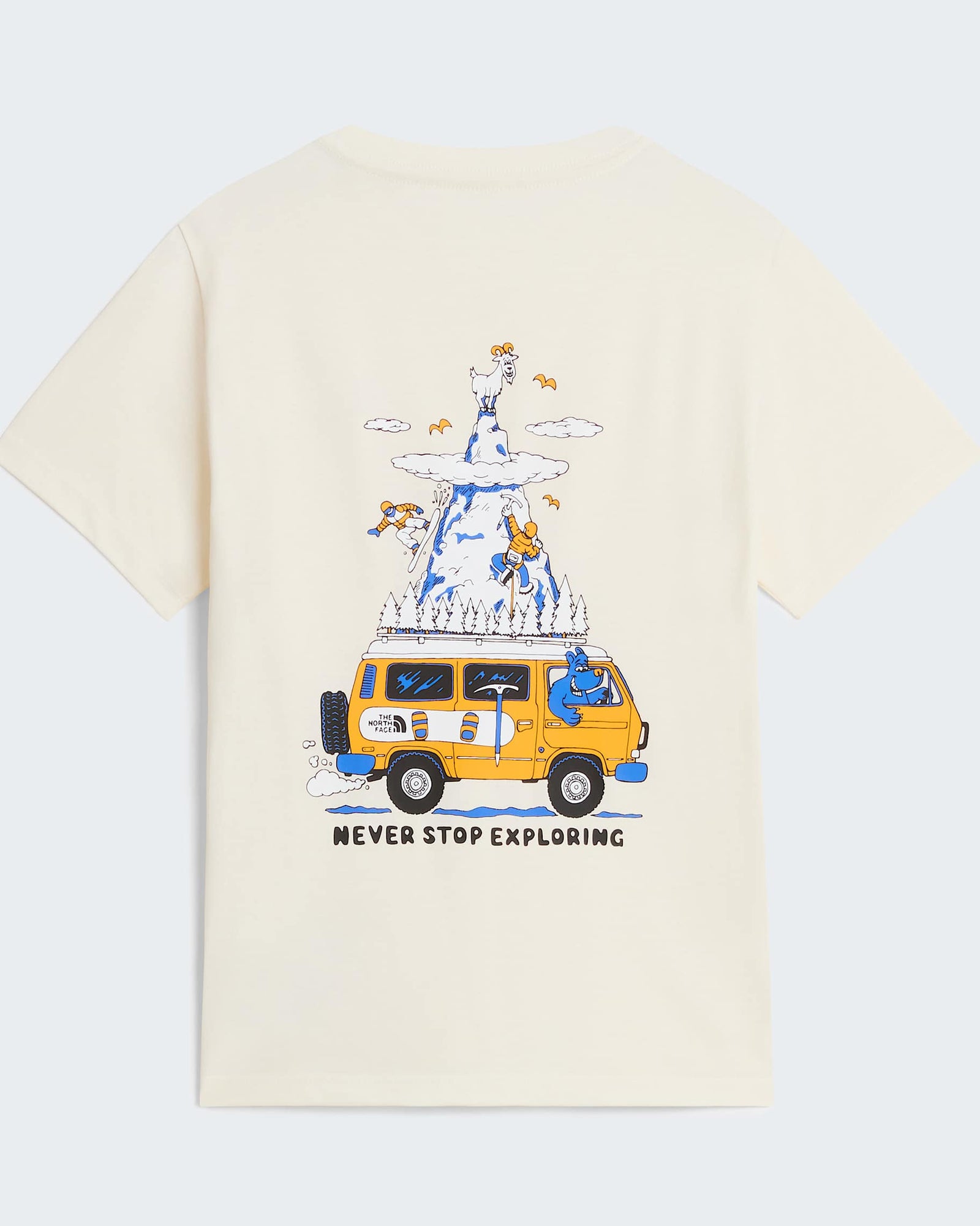 T-shirt Outdoor Graphic Bambino White Dune