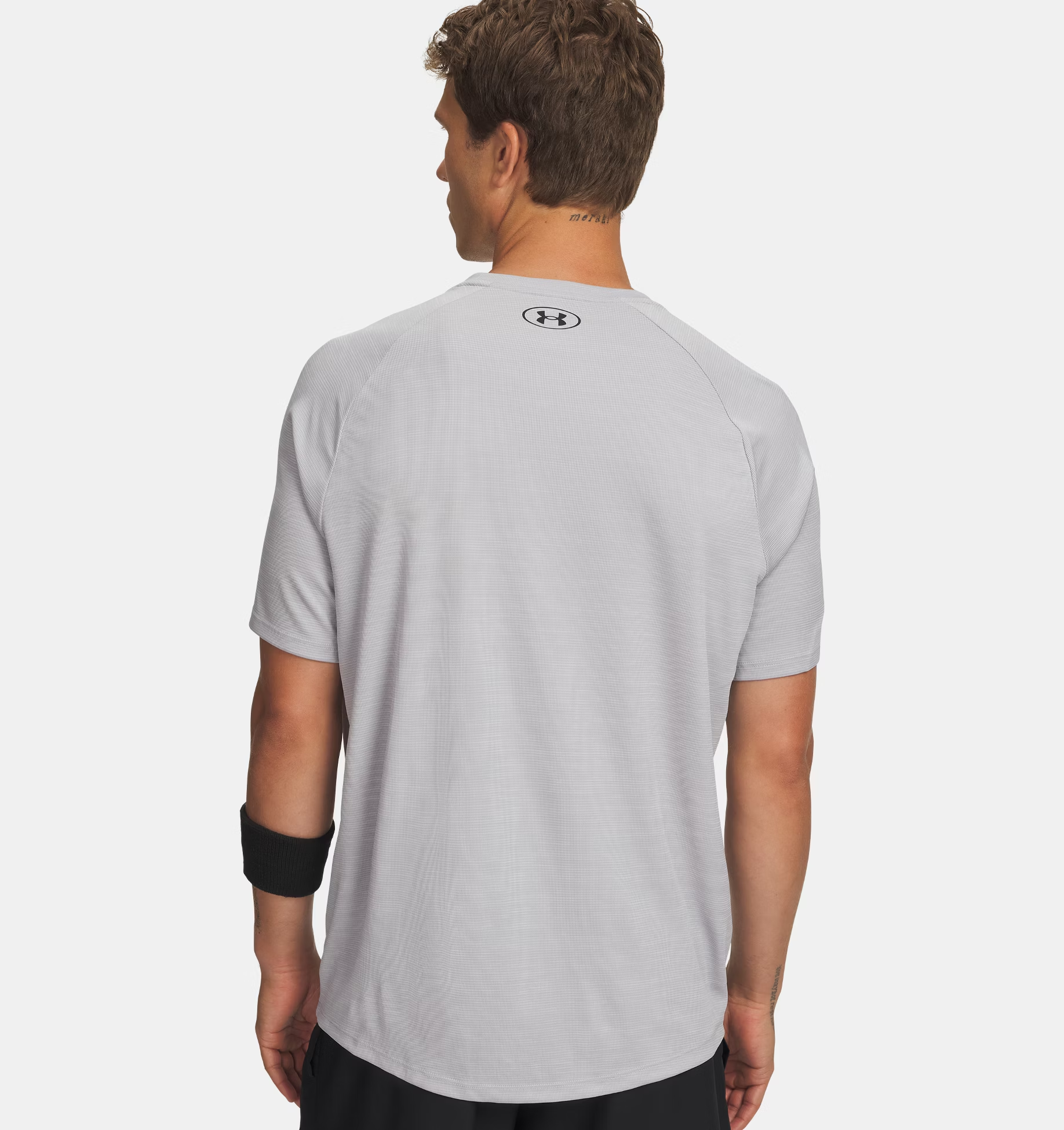Camiseta Tech Textured Hombre White/Black