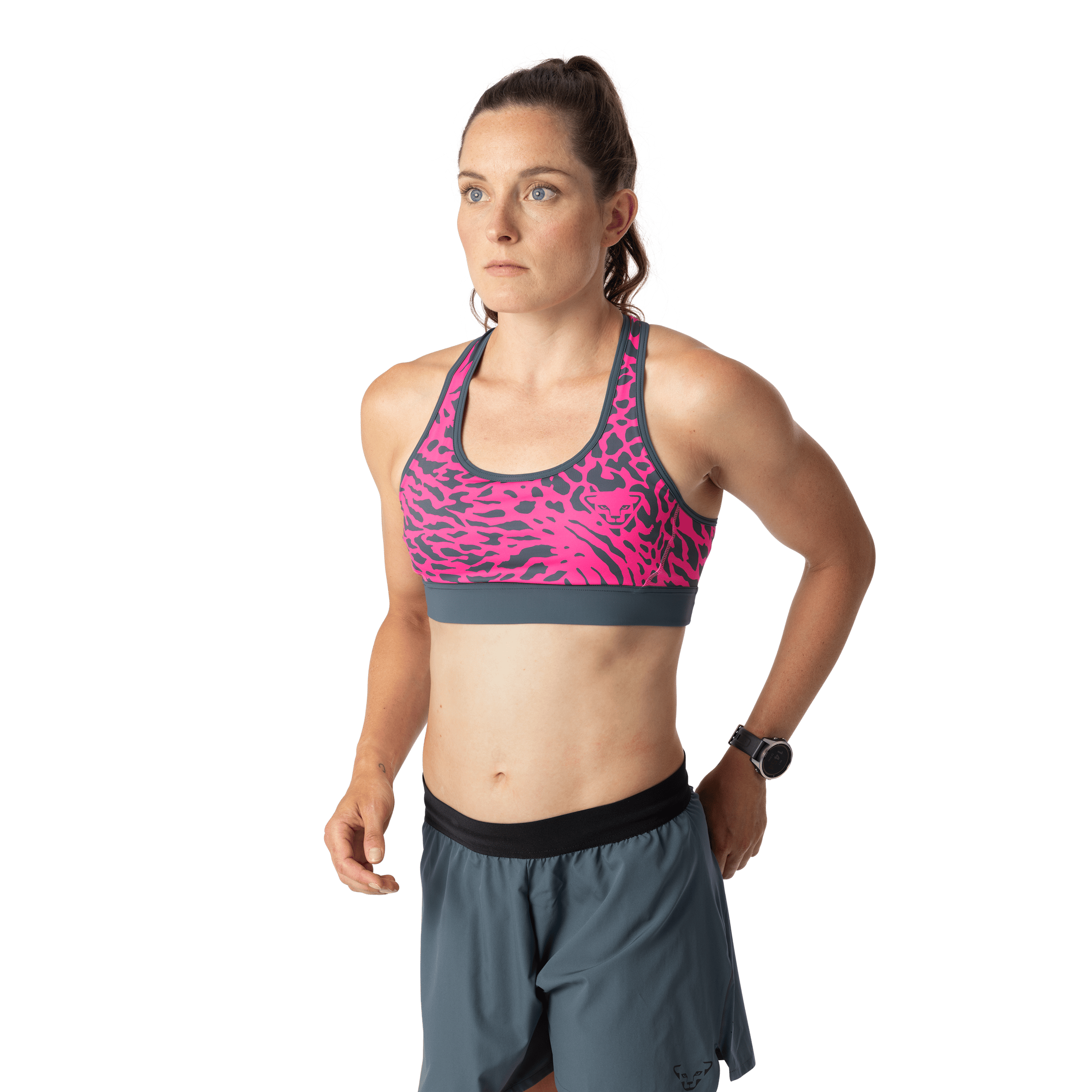 Women's Alpine Graphic Bra Top Pink Glo
