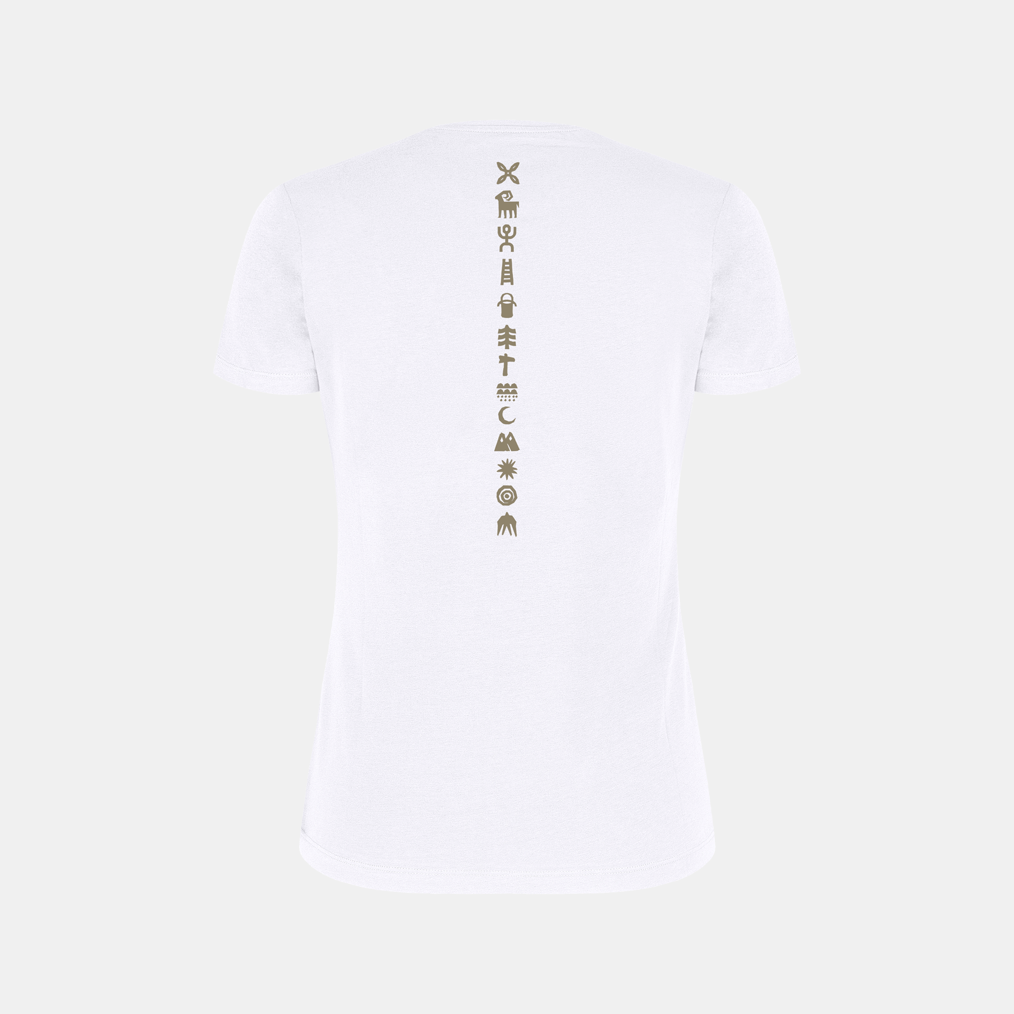 T-shirt Rock Painting Donna White/Desert Beige