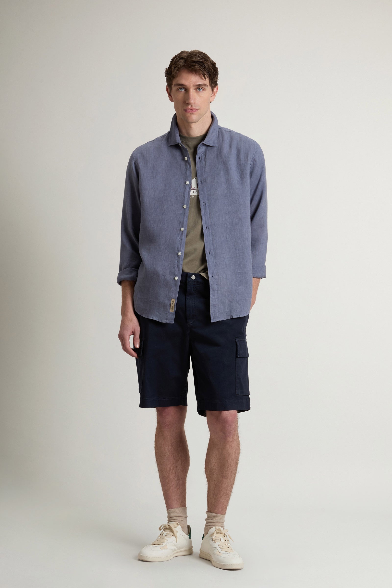 Camicia Linen Uomo Grisaille