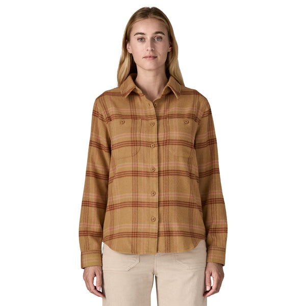 Camicia Fjord Flannel Donna Old Spruce/Nest Brown