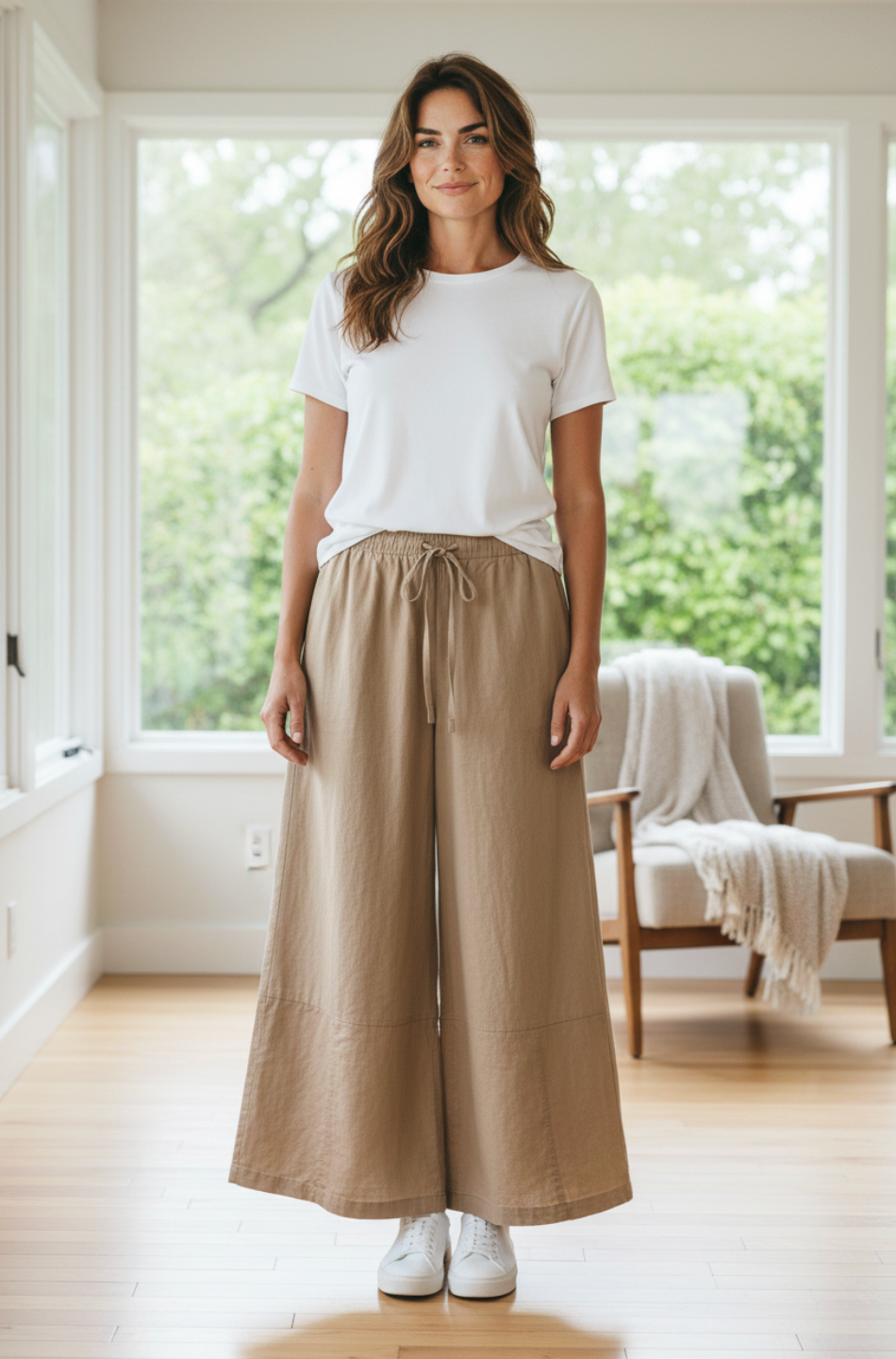 Pantaloni P444 Donna Tabacco