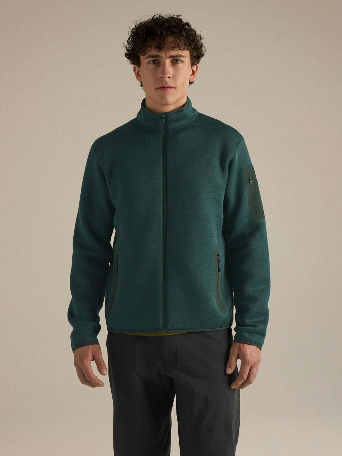 Cardigan Covert Homme Dark Jade