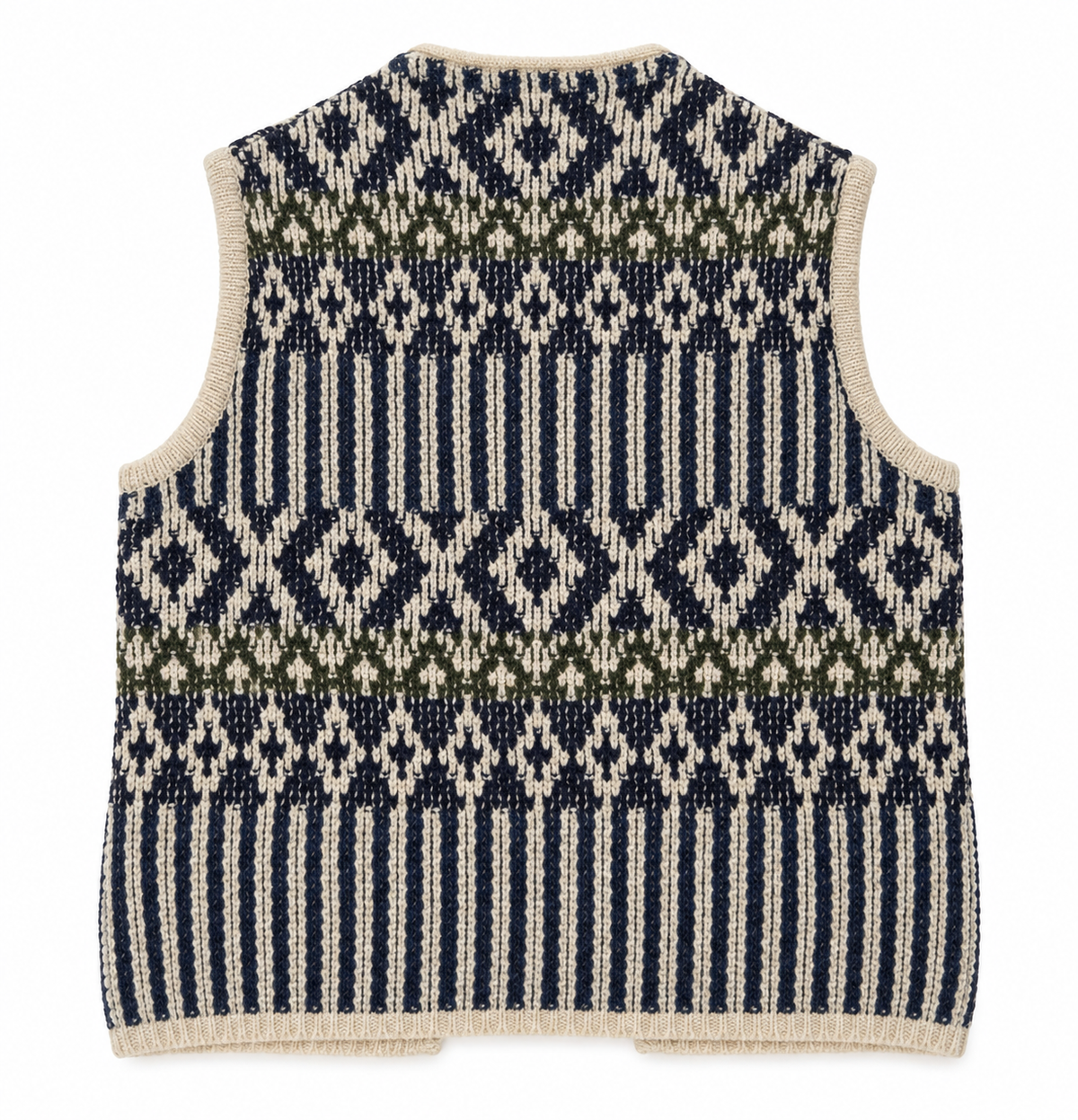 Gilet Folk 6 Donna Blue/Green