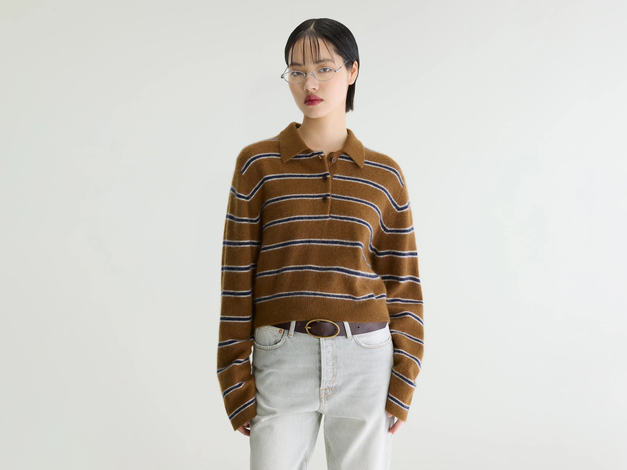 Maglia Dussyr Striped Donna Captain/Choccolate/Oyster