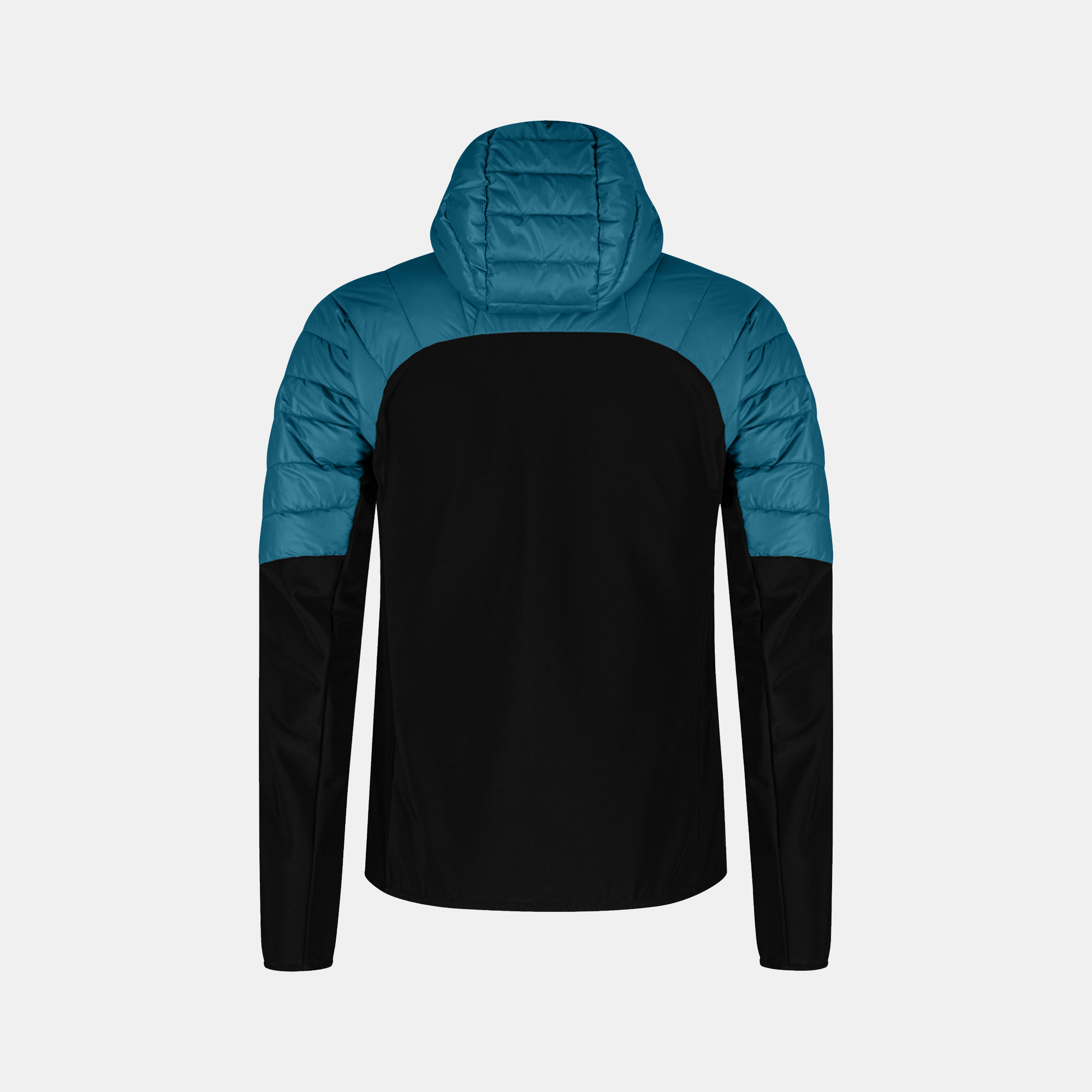 Mann Peak Hybrid Hooded Daunenjacke Steel Blue/Sunny Lime