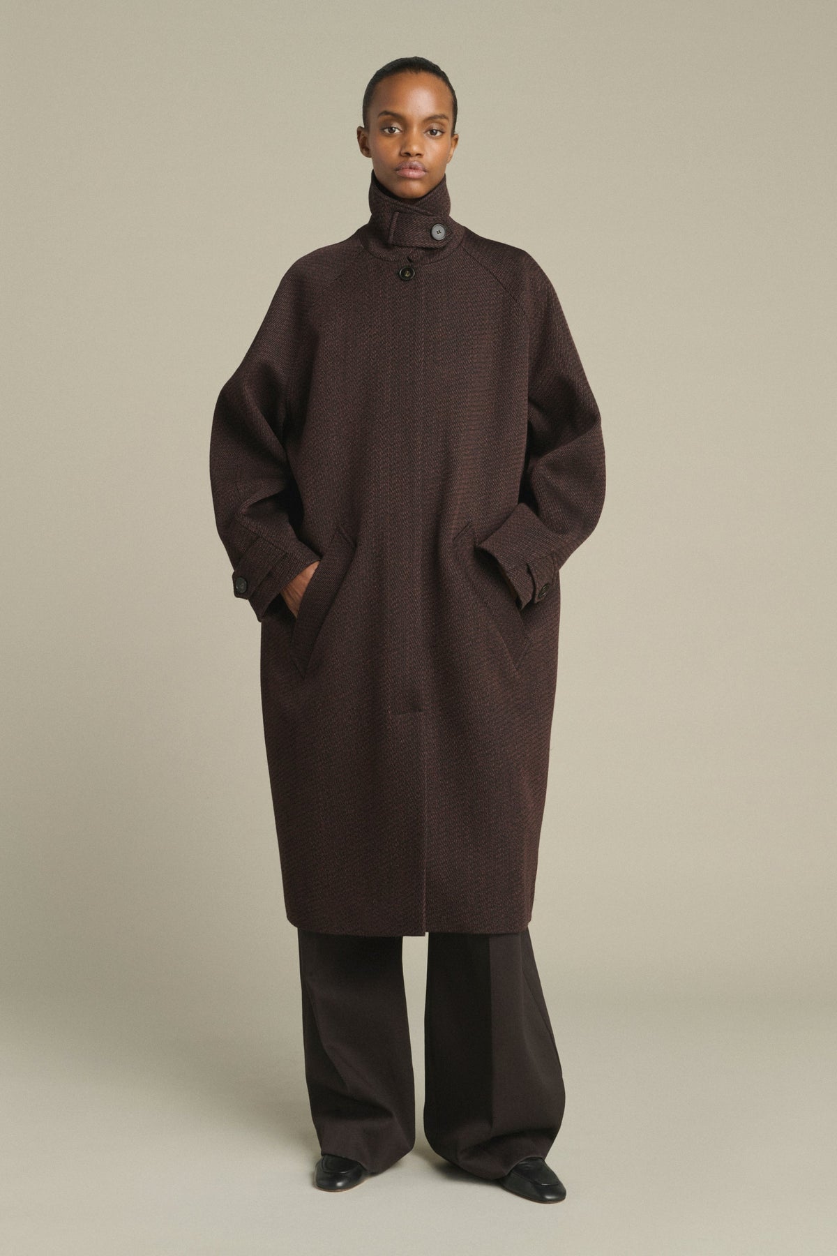 Frau Leandre Mantel Marron/Noir