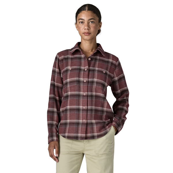 Camisa de flanela Fjord feminina Cozy Cabin/Berry Fig