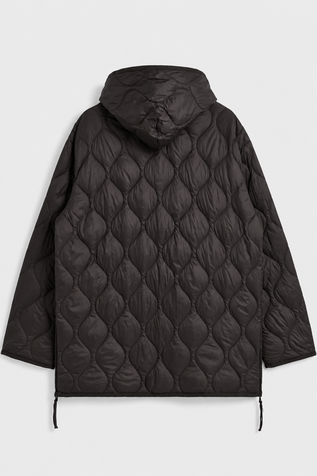 Military W-Zip Hood Down Jacket Dark Choco