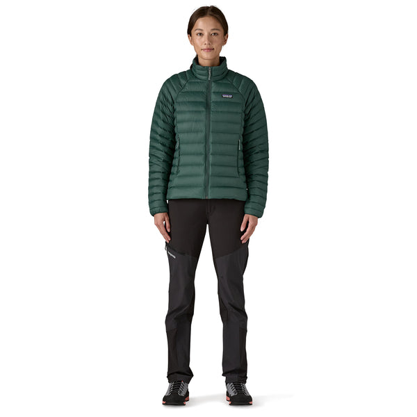 Frau Down Sweater Jacke Cascade Green