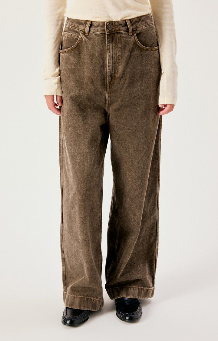 Pantaloni Oshow Loose Donna Stone Brown