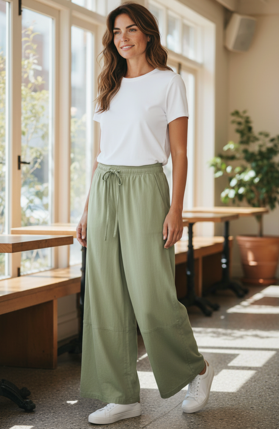 Pantaloni P444 Donna Pistacchio