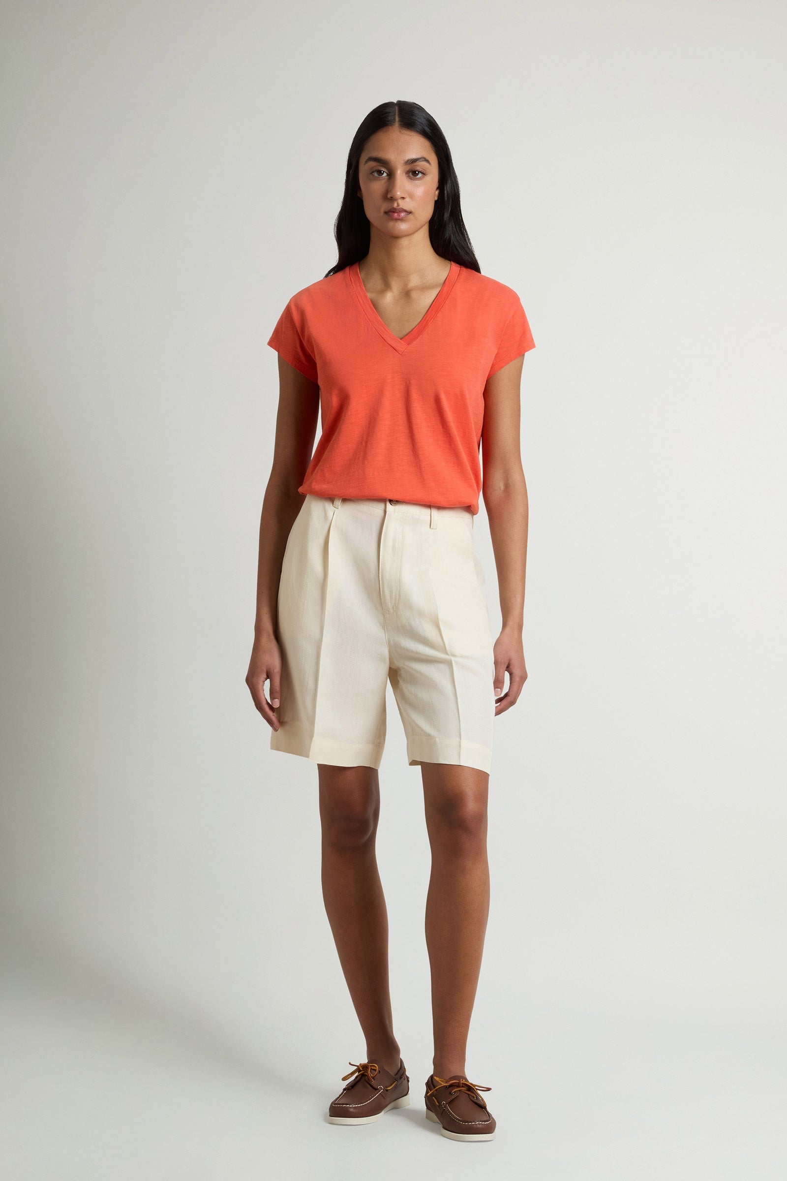 Short Lyocell Linen Femme Milk Cream