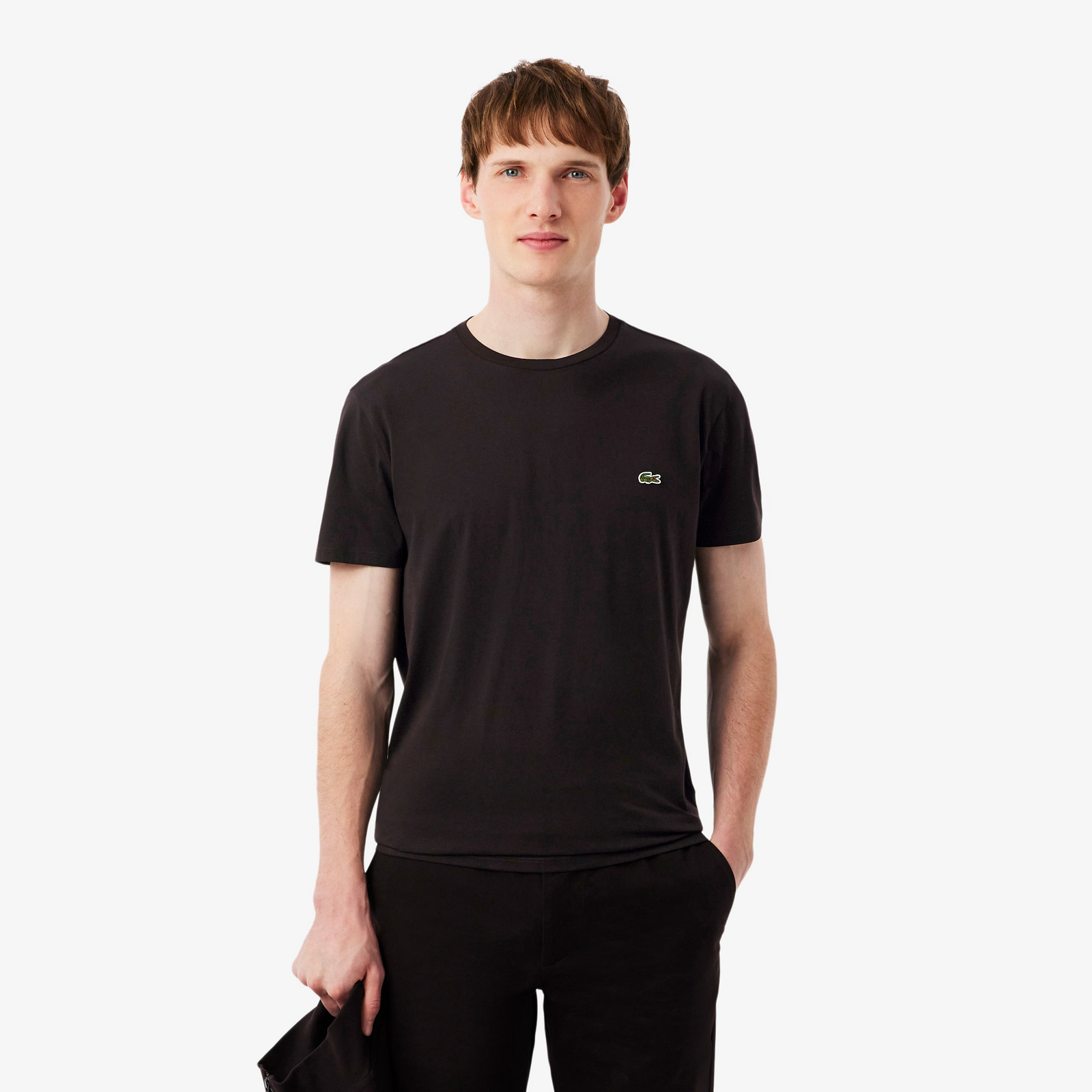 T-shirt Classic In Pima Uomo Brown Dark