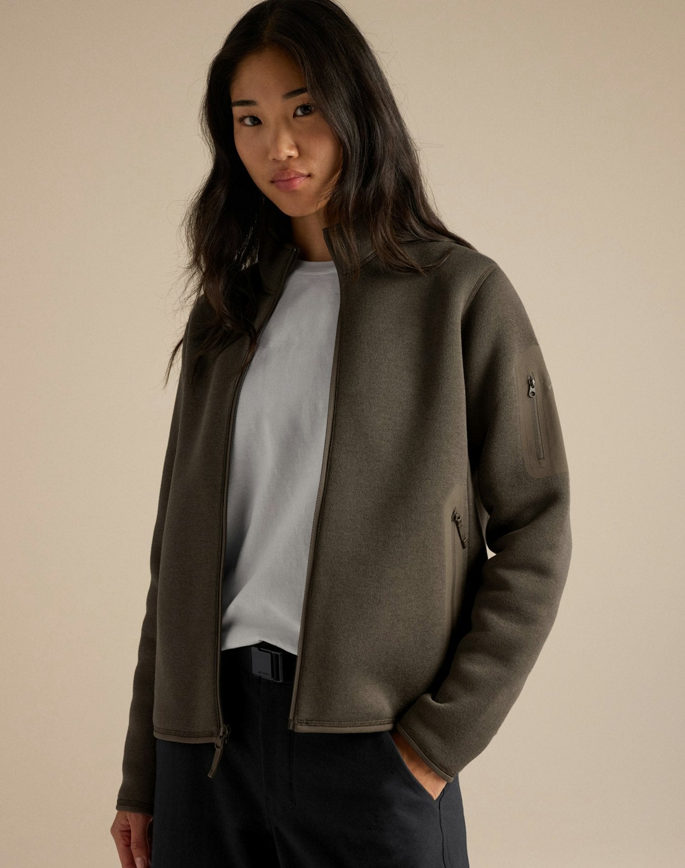 Women's Covert Cardigan Mongoose Heather