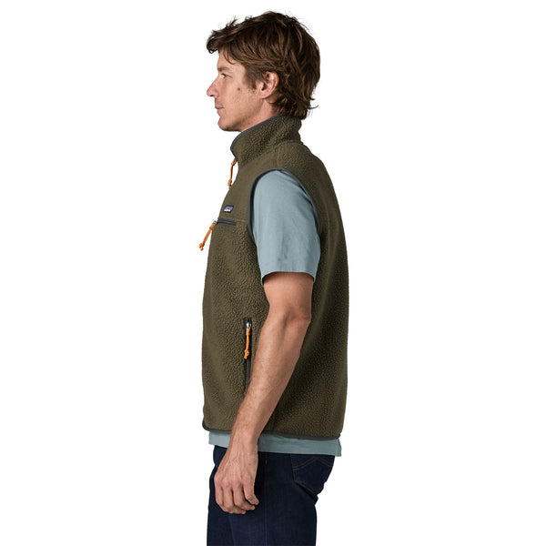Gilet Retro Pile Uomo Basin Green
