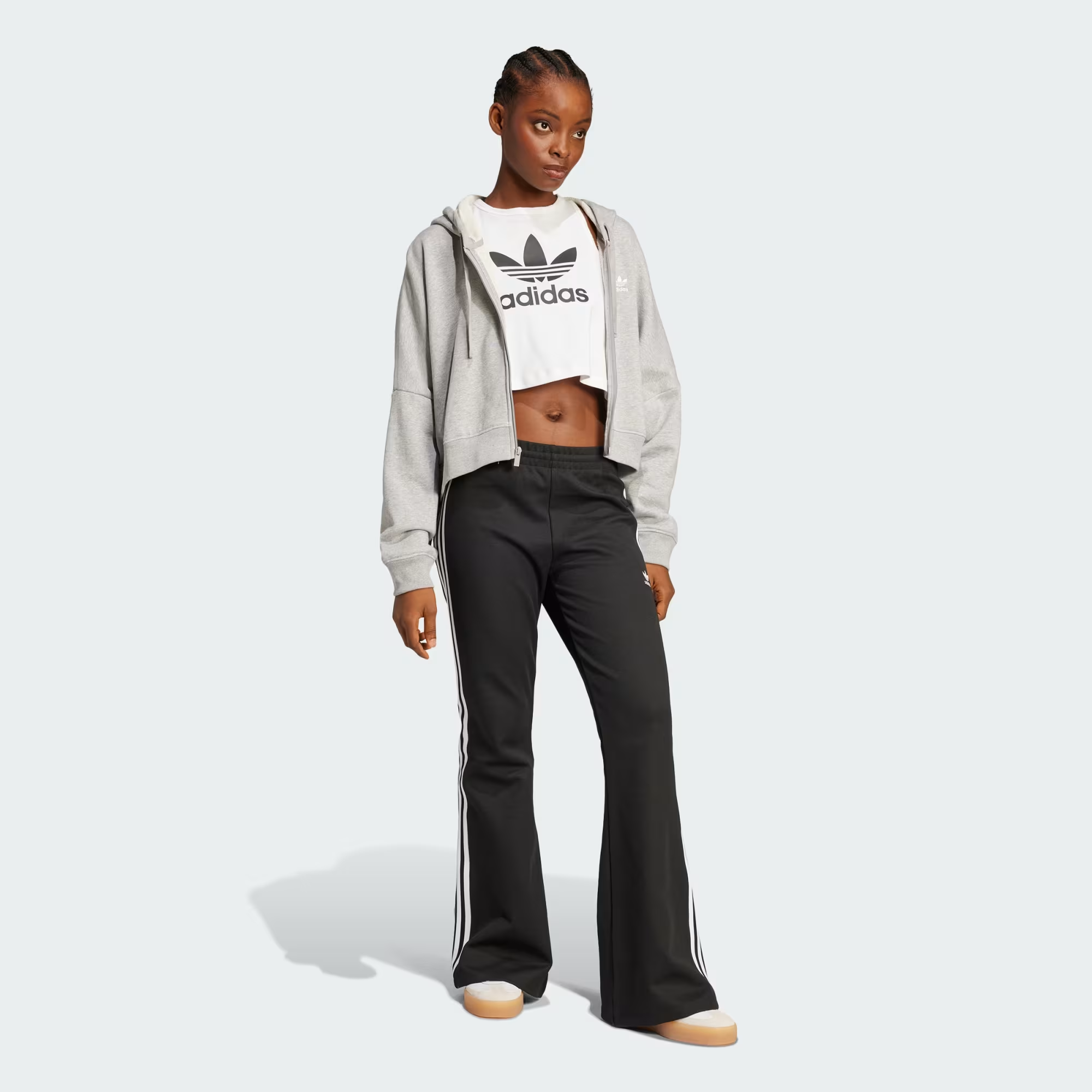 Frau Hoodie Essential Short Pullover Medium Grey Heather