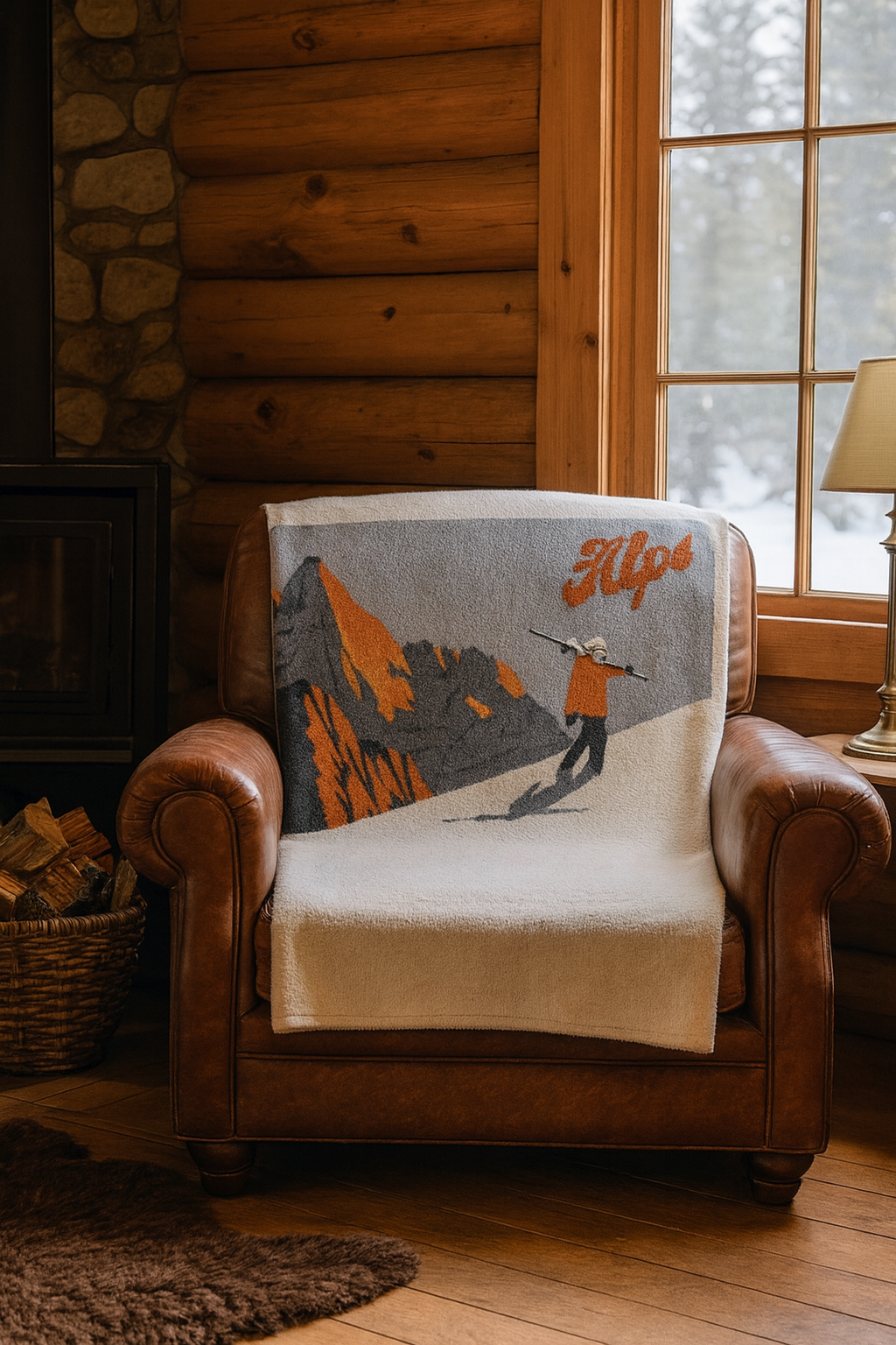 Alps Plaid Orange Mountain