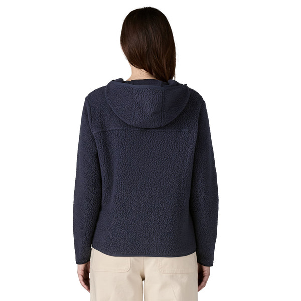 Frau Retro Pile Hoody Pullover Sunken Blue