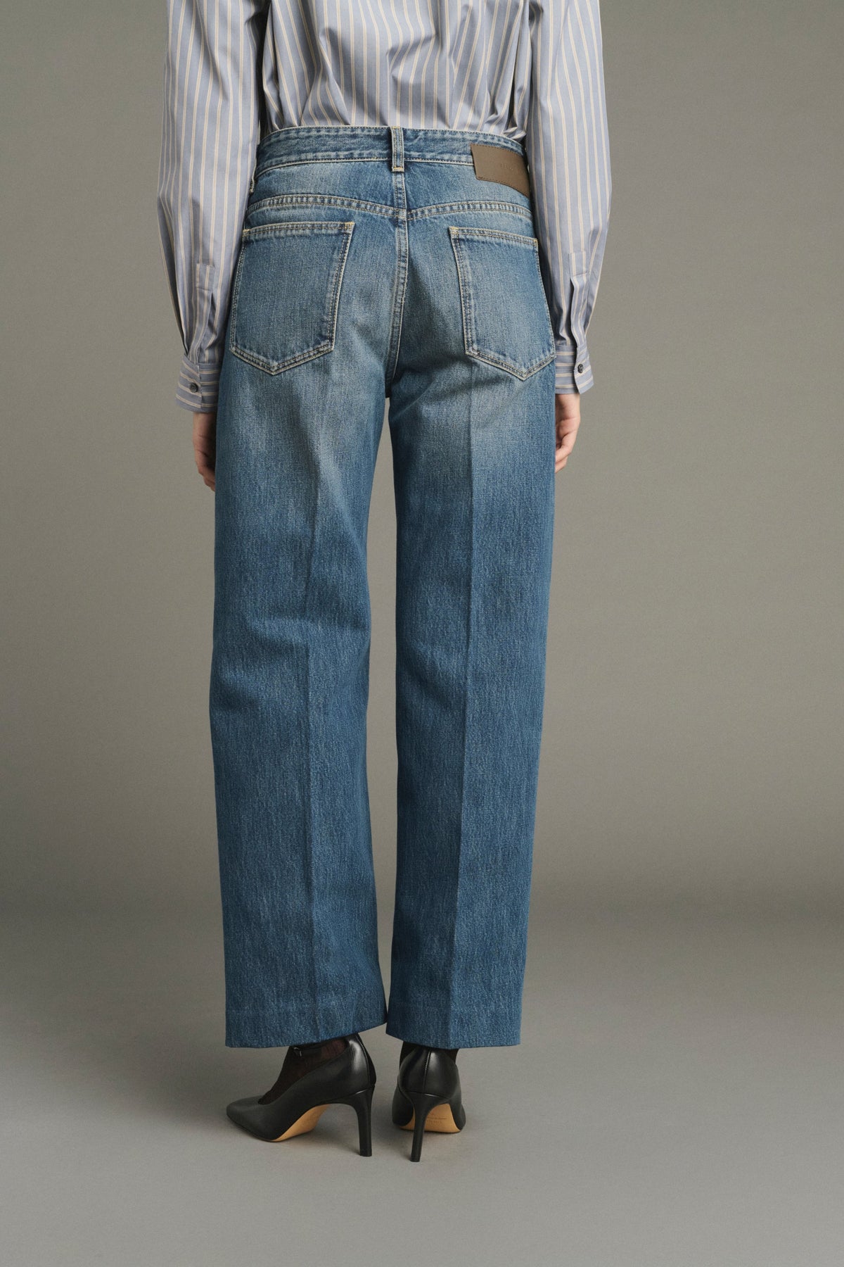 Pantaloni Jerry Donna Denim Blue Délavé