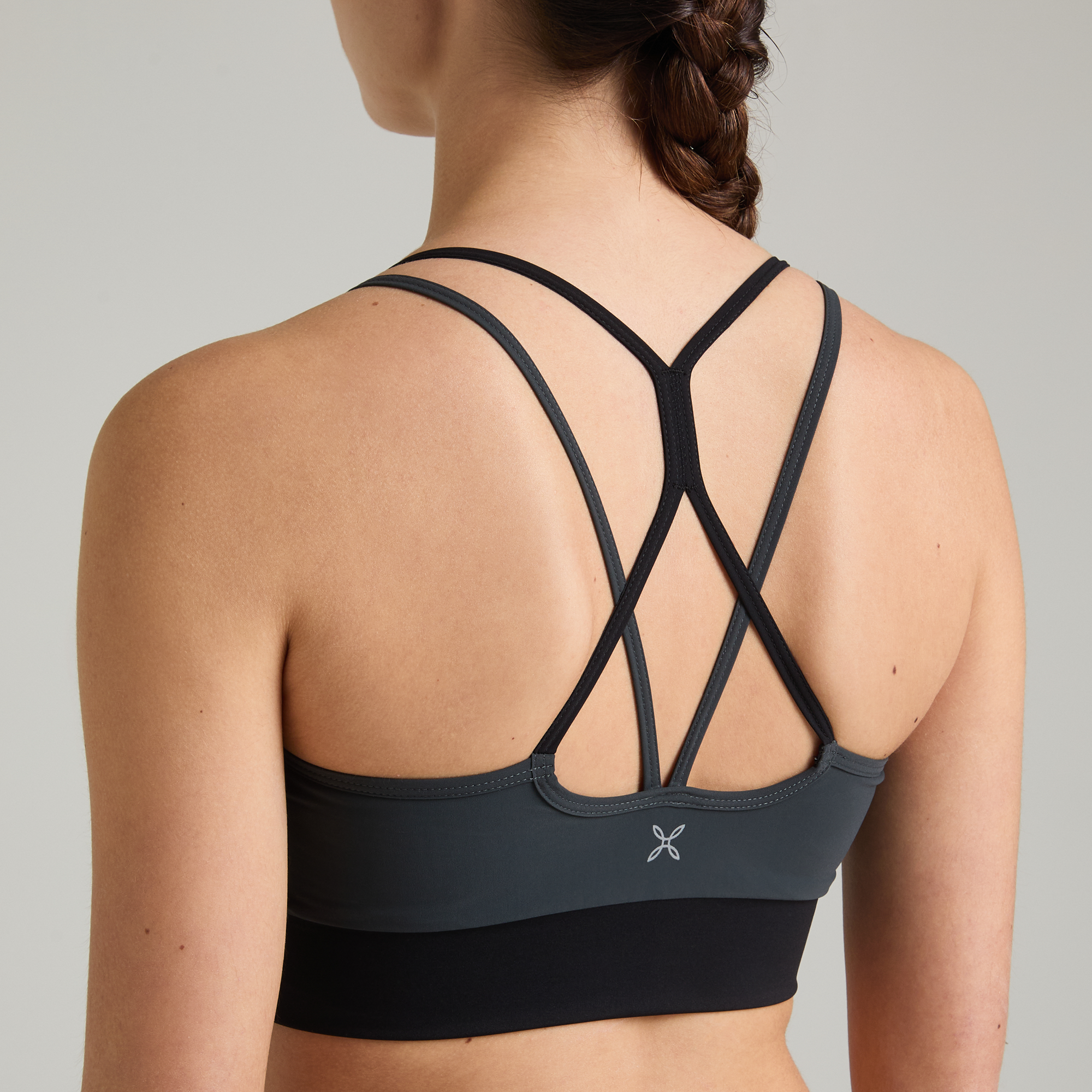 Top Crimp Cross Mujer Black/Piombo