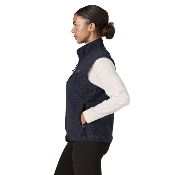 Gilet Retro Pile Donna Sunken Blue