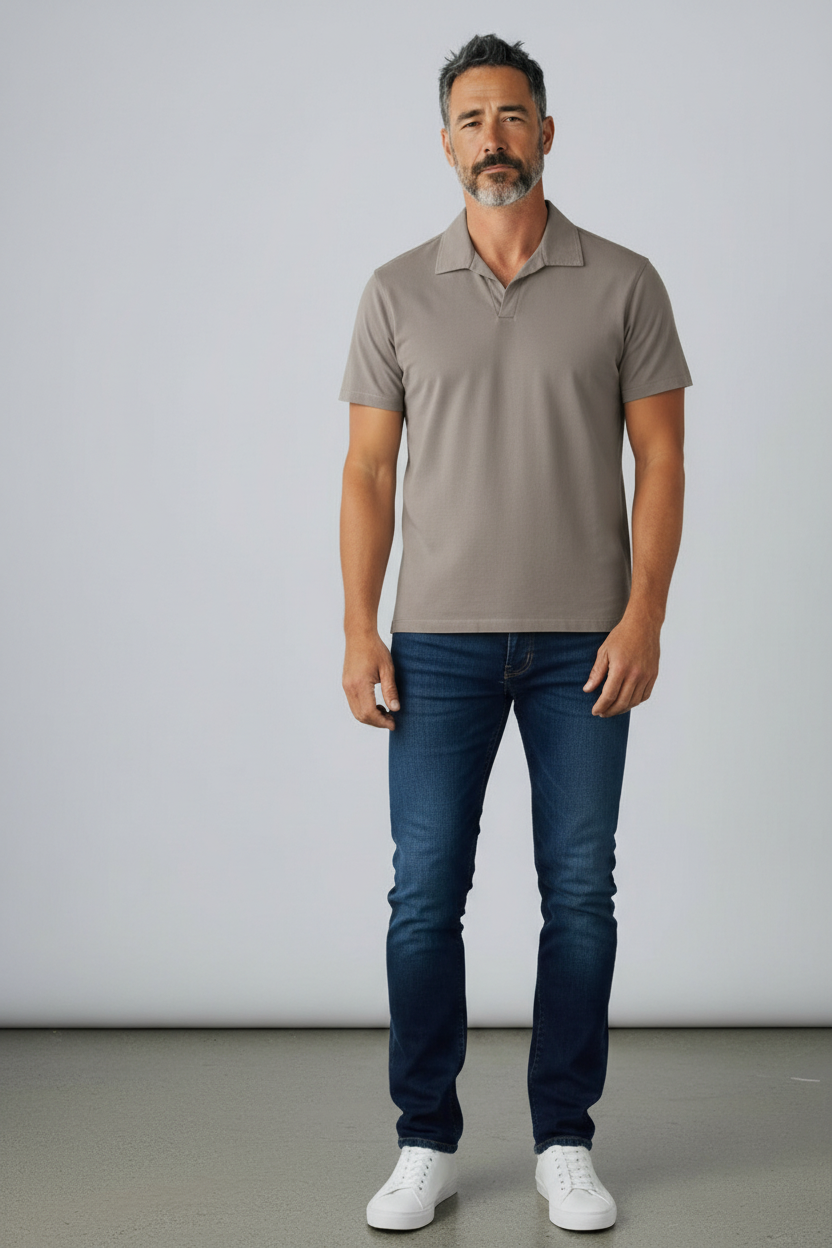 Polo Lightweight Lyocell Hombre Elephant