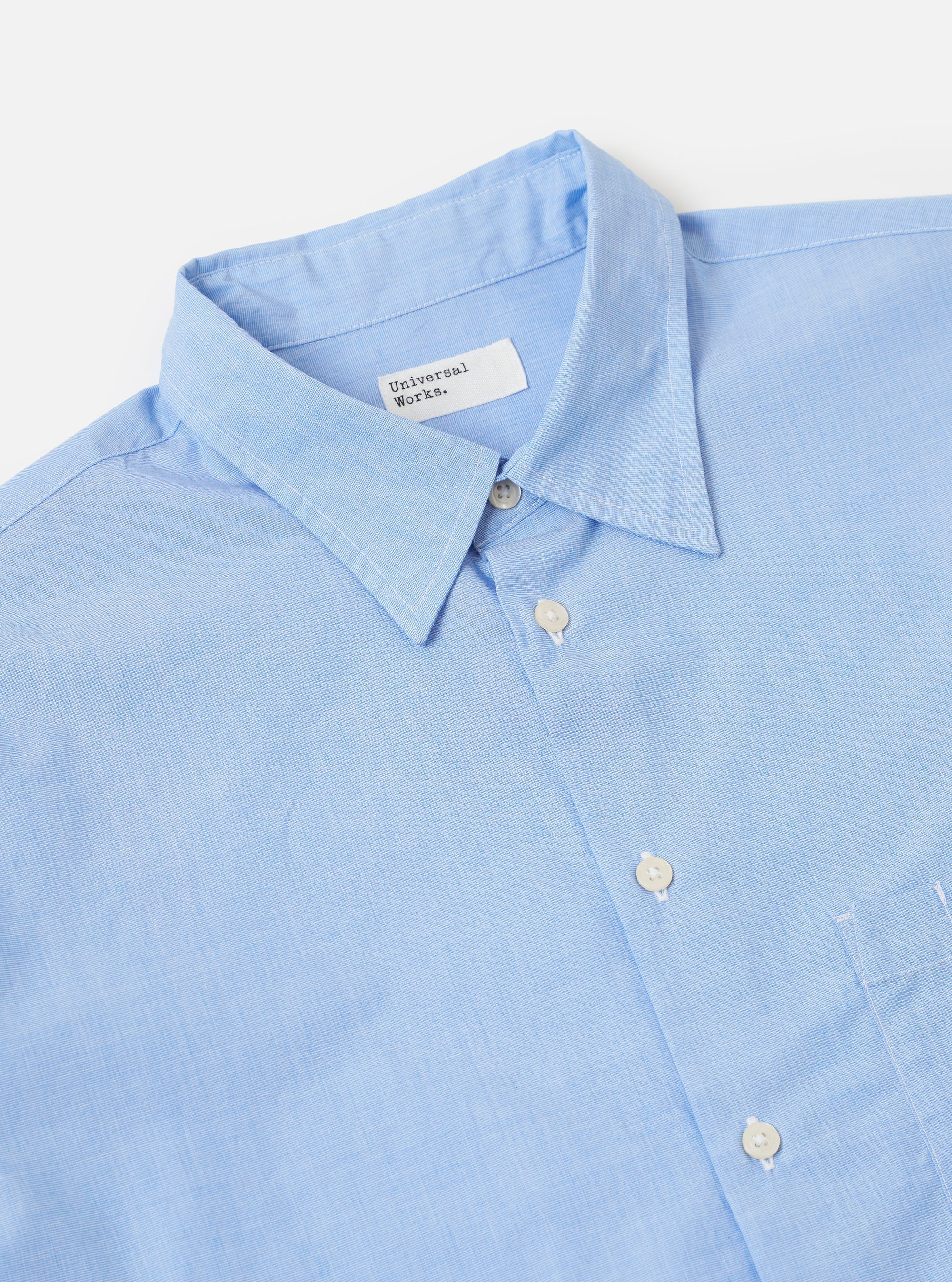 Camicia Fil A Fil Square Uomo Sky