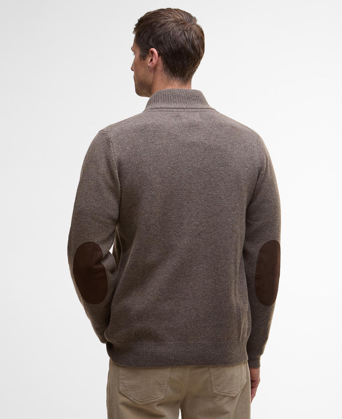 Suéter Patch Zip Hombre Dark Stone