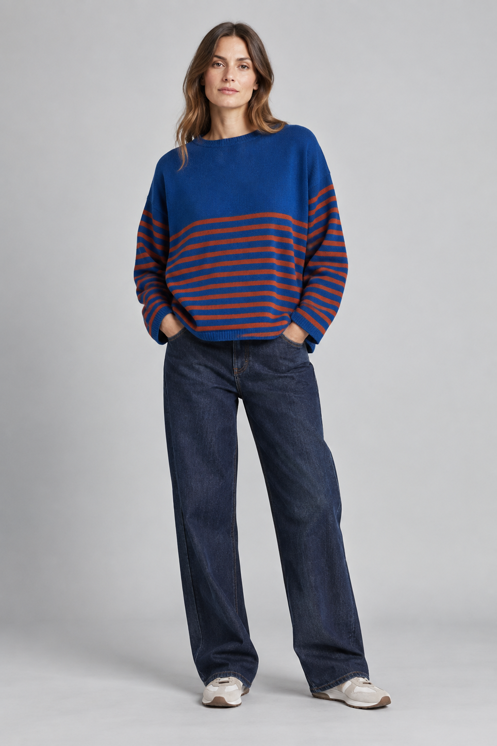Maglia Sophie Stripe Donna Aviatore/Burgundy