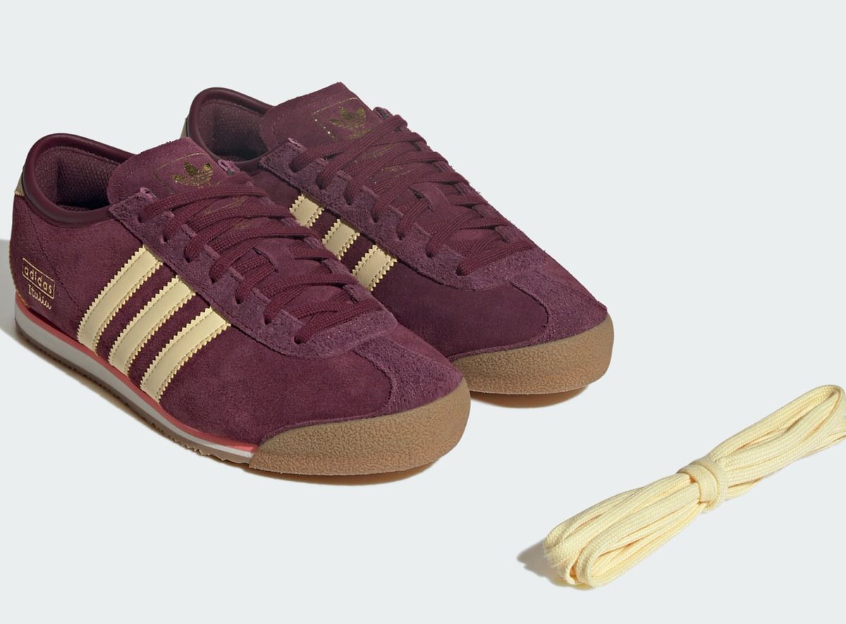 Frau Italia 70s Turnschuhe Maroon/Almade Yellow