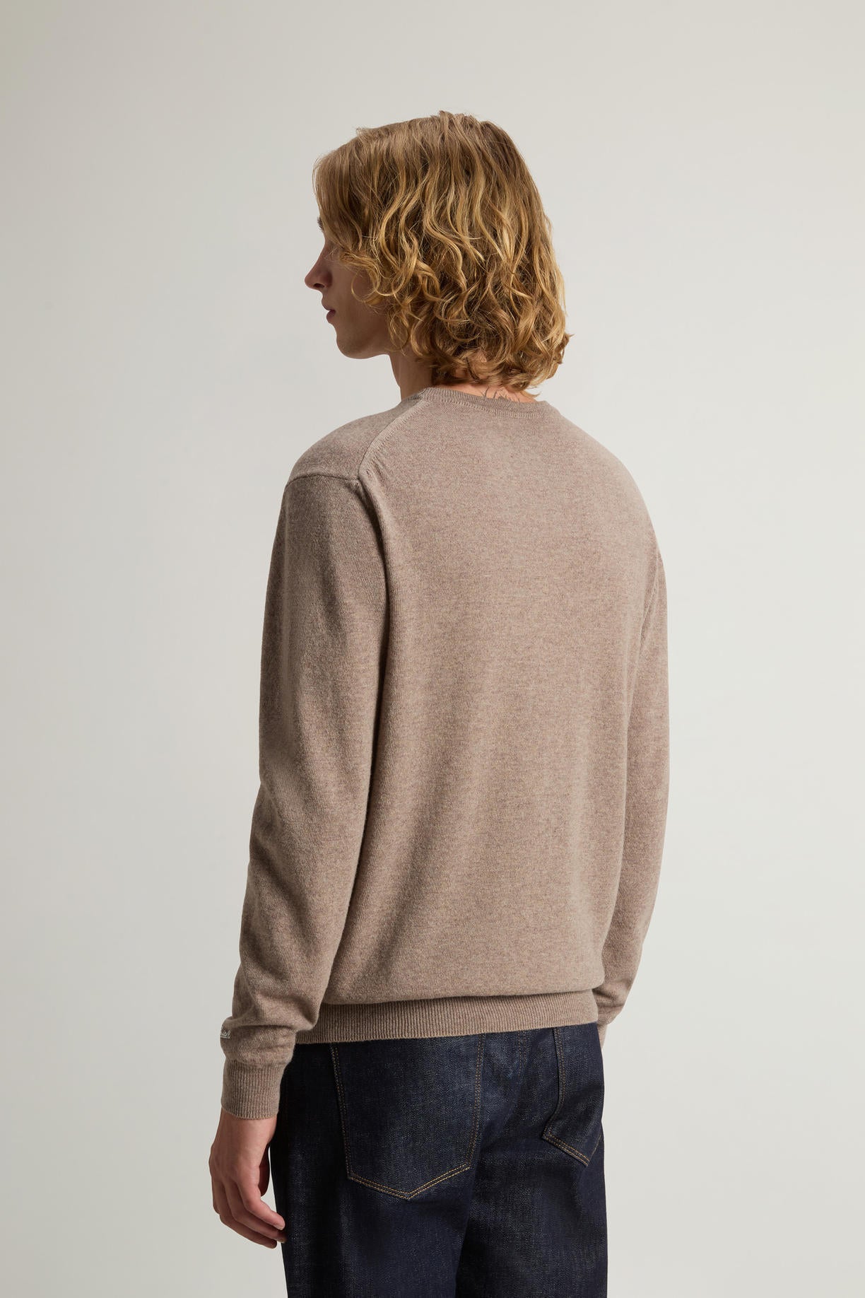 Maglia Lambswool Crewneck Uomo Mocha Meringue