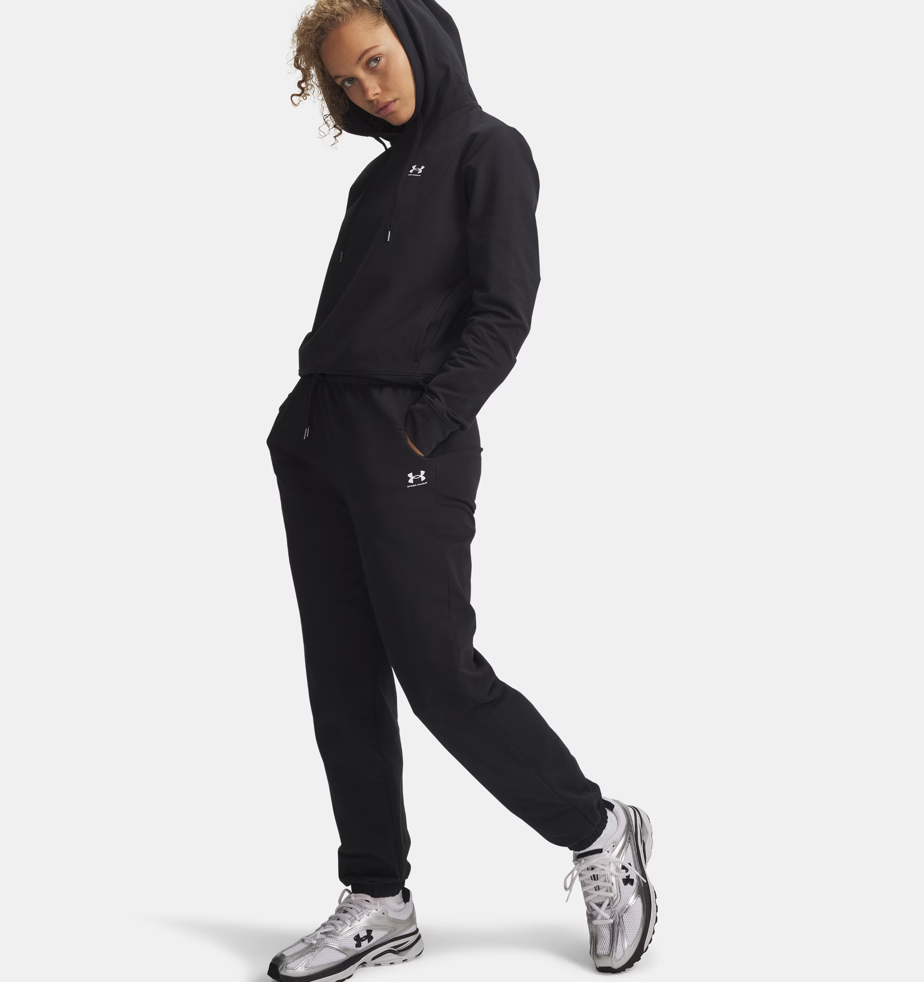 Pantaloni Sport Terry Donna Black