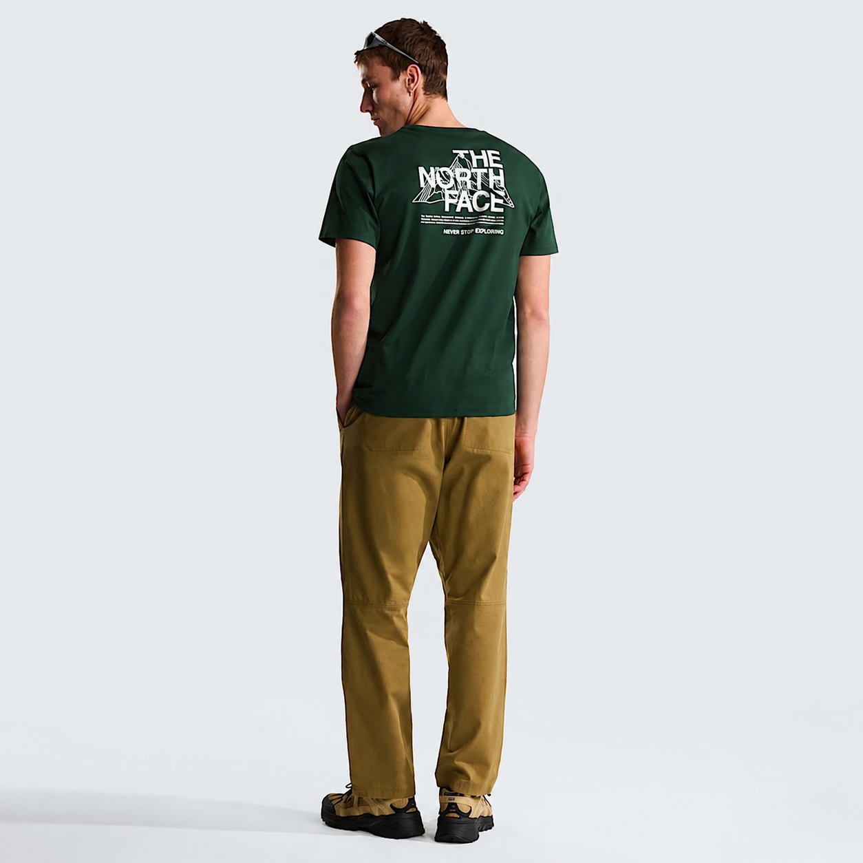 T-shirt Mountain Sketch Uomo Pacific Teal