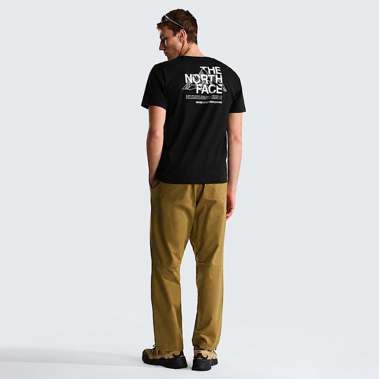 T-shirt Mountain Sketch Uomo Black