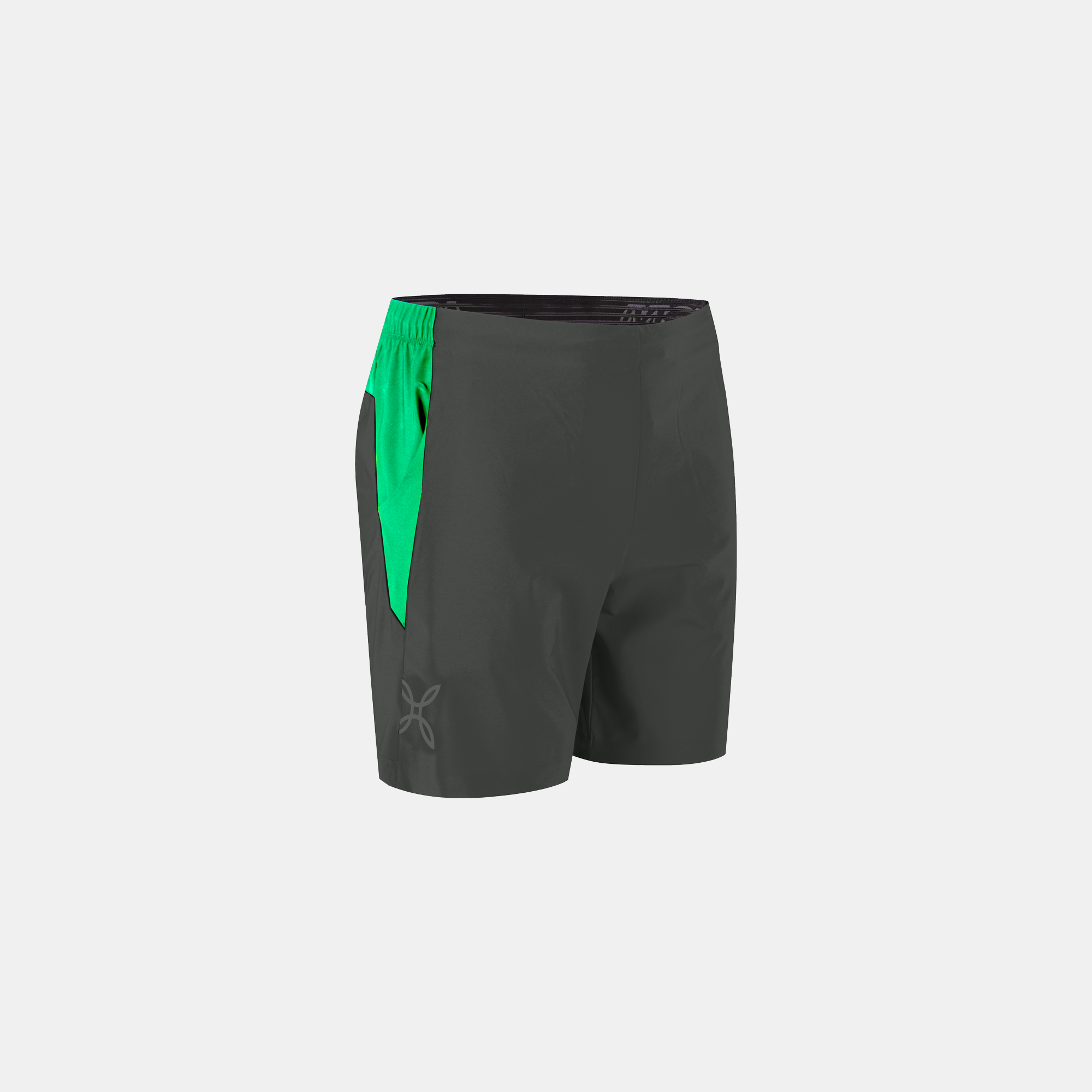 Pantalon Corto Synth Hombre Antracite/Vibe Green