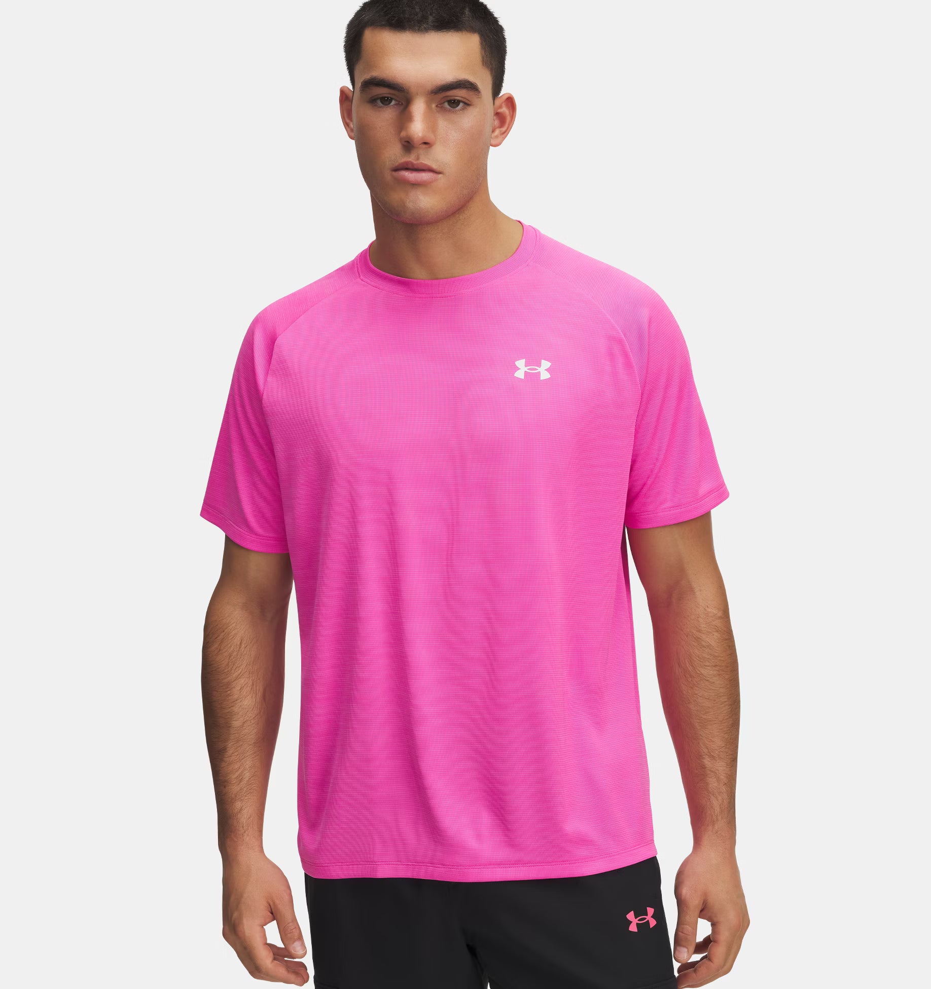 Camiseta Tech Textured Hombre Rebel Pink