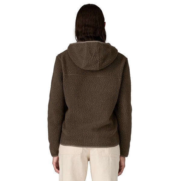 Maglia Retro Pile Hoody Donna Otter Brown