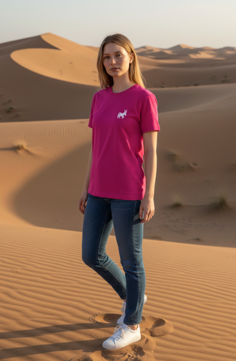 T-shirt Classic Logo Femme Electric Magenta