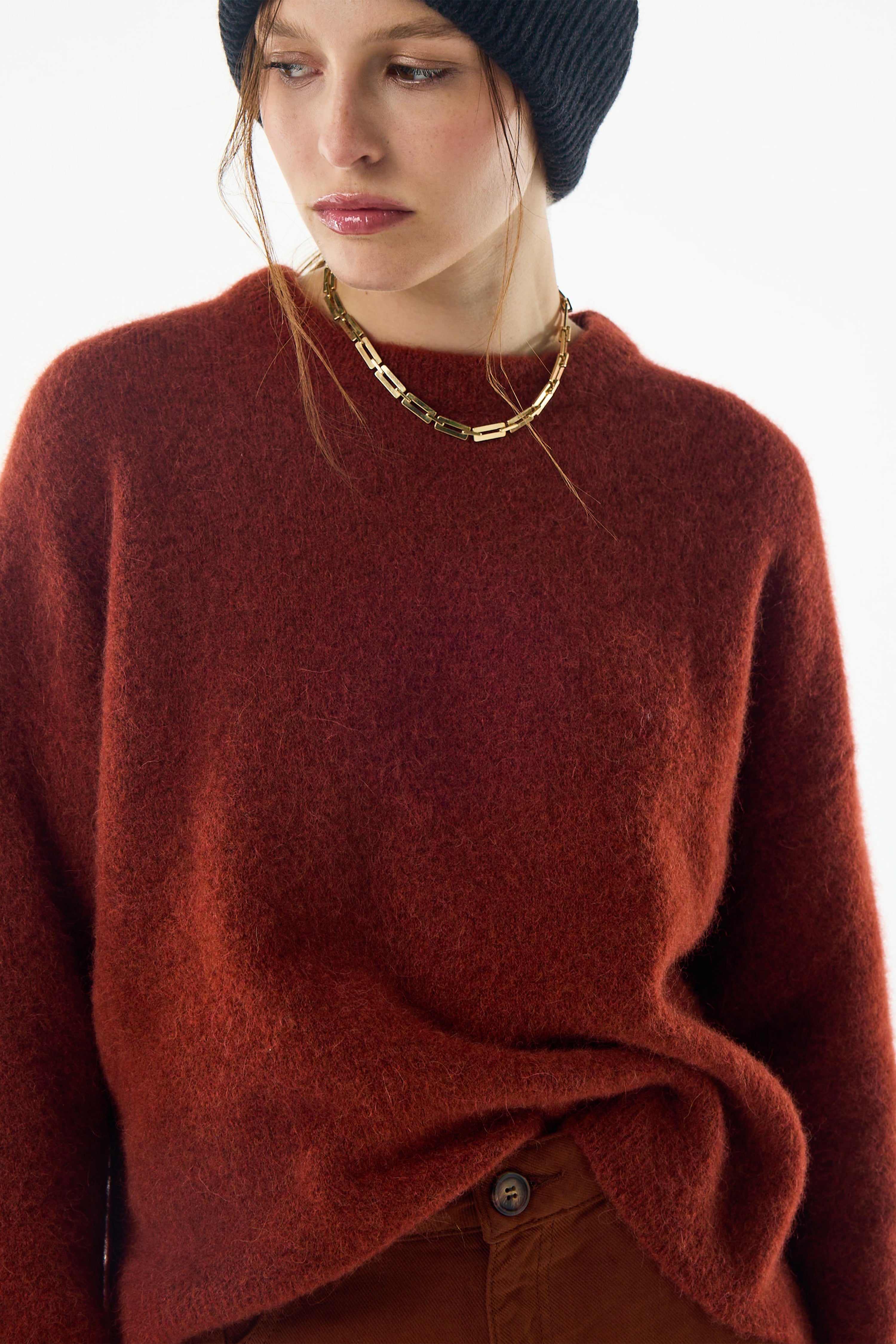 Frau Kipling Pullover Ocre Rouge