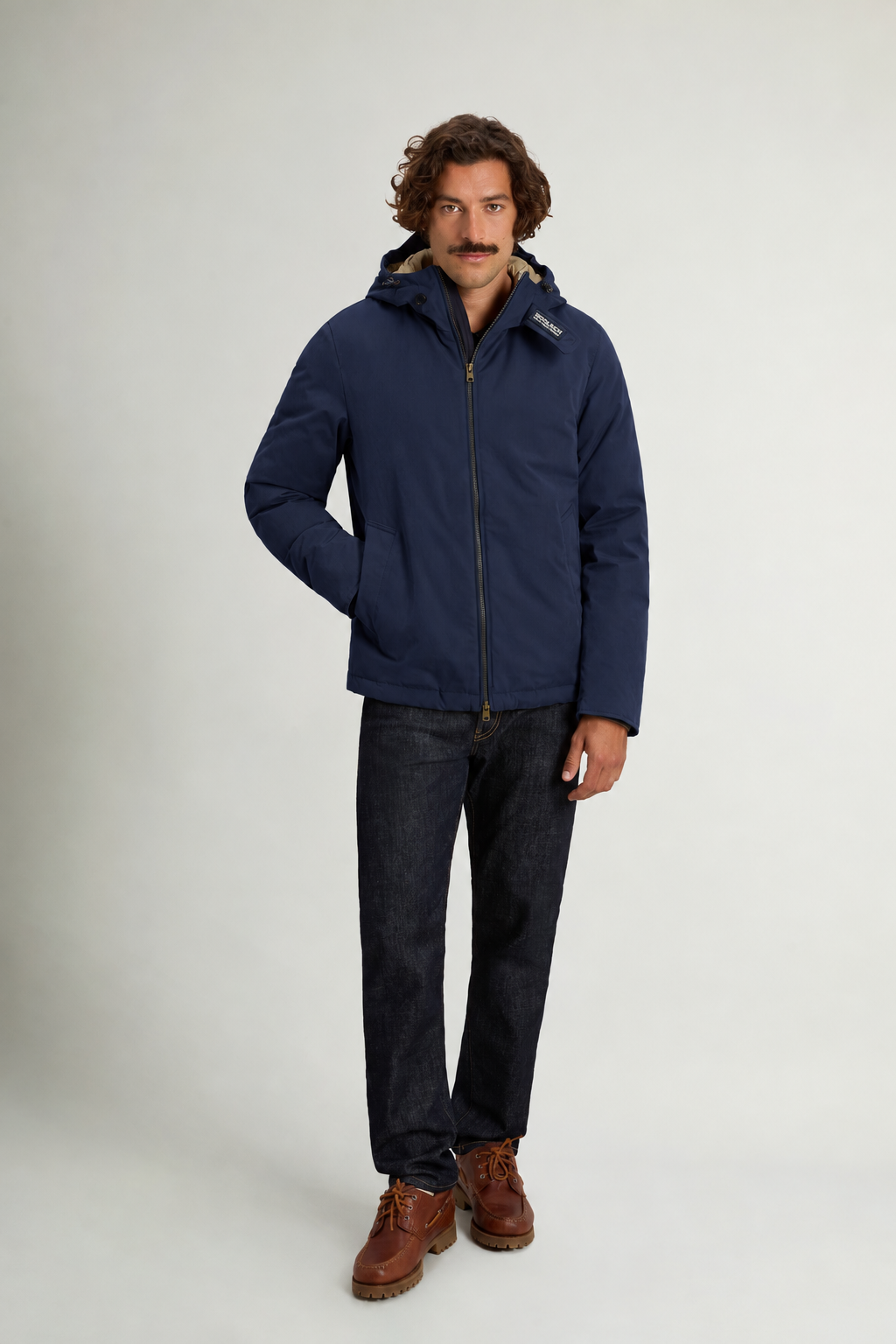 Woolrich | Veste Pacific Mountain Homme Melton Blue