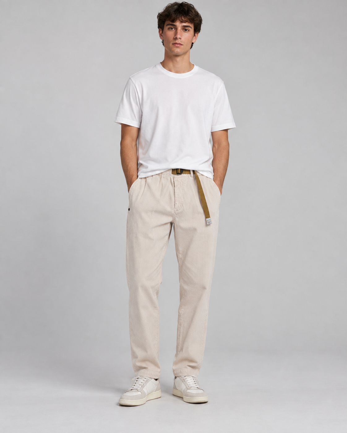 Pantalon Greg Corduroy Hombre Ecru
