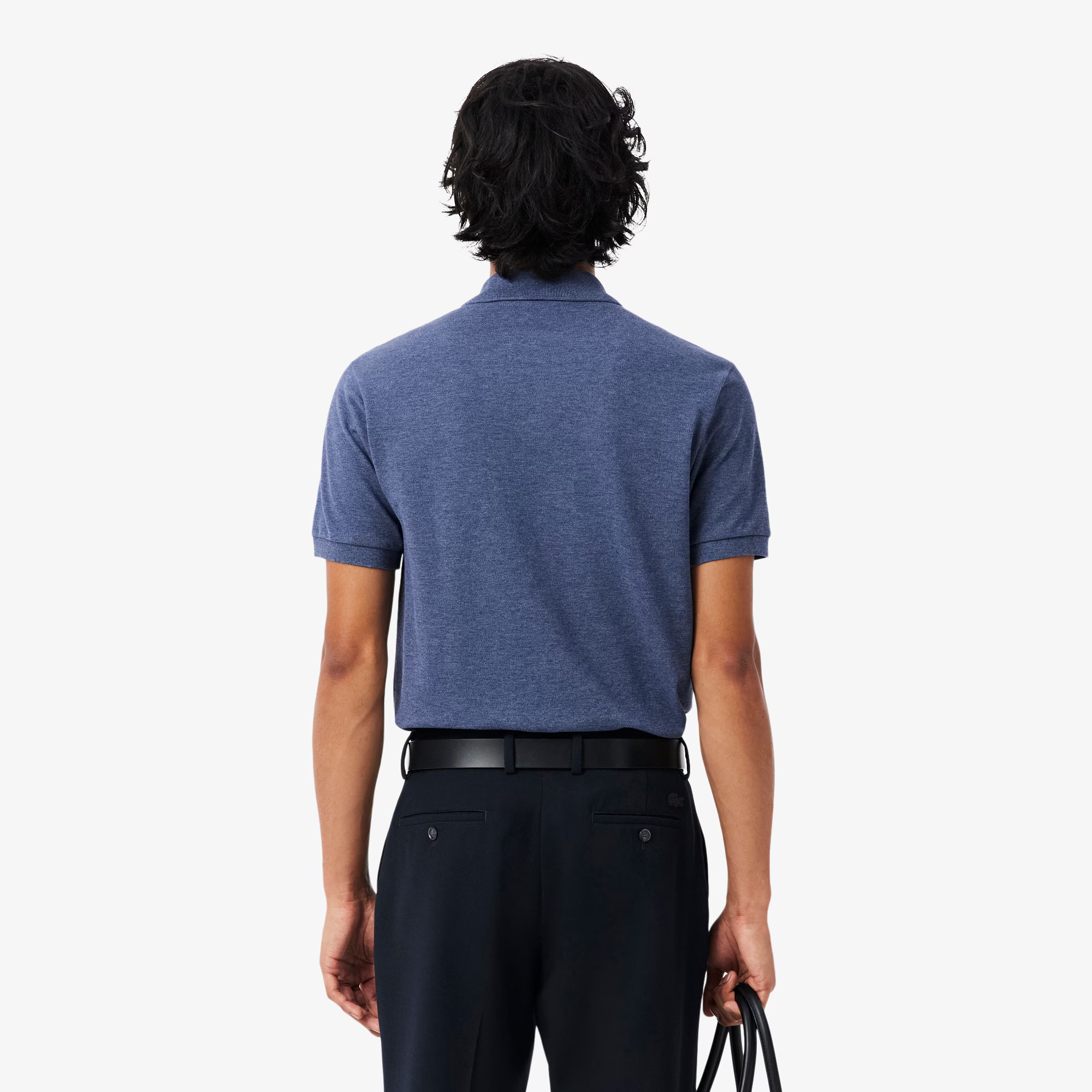 Polo Classic Fit Mèlange Uomo Blue Chine