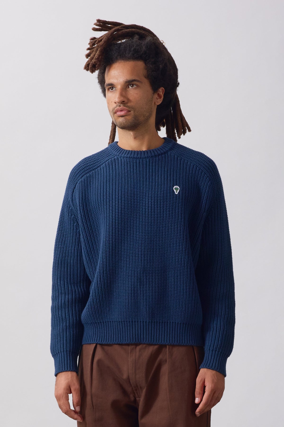 Mann Artichoke Chunky Pullover Dark Navy
