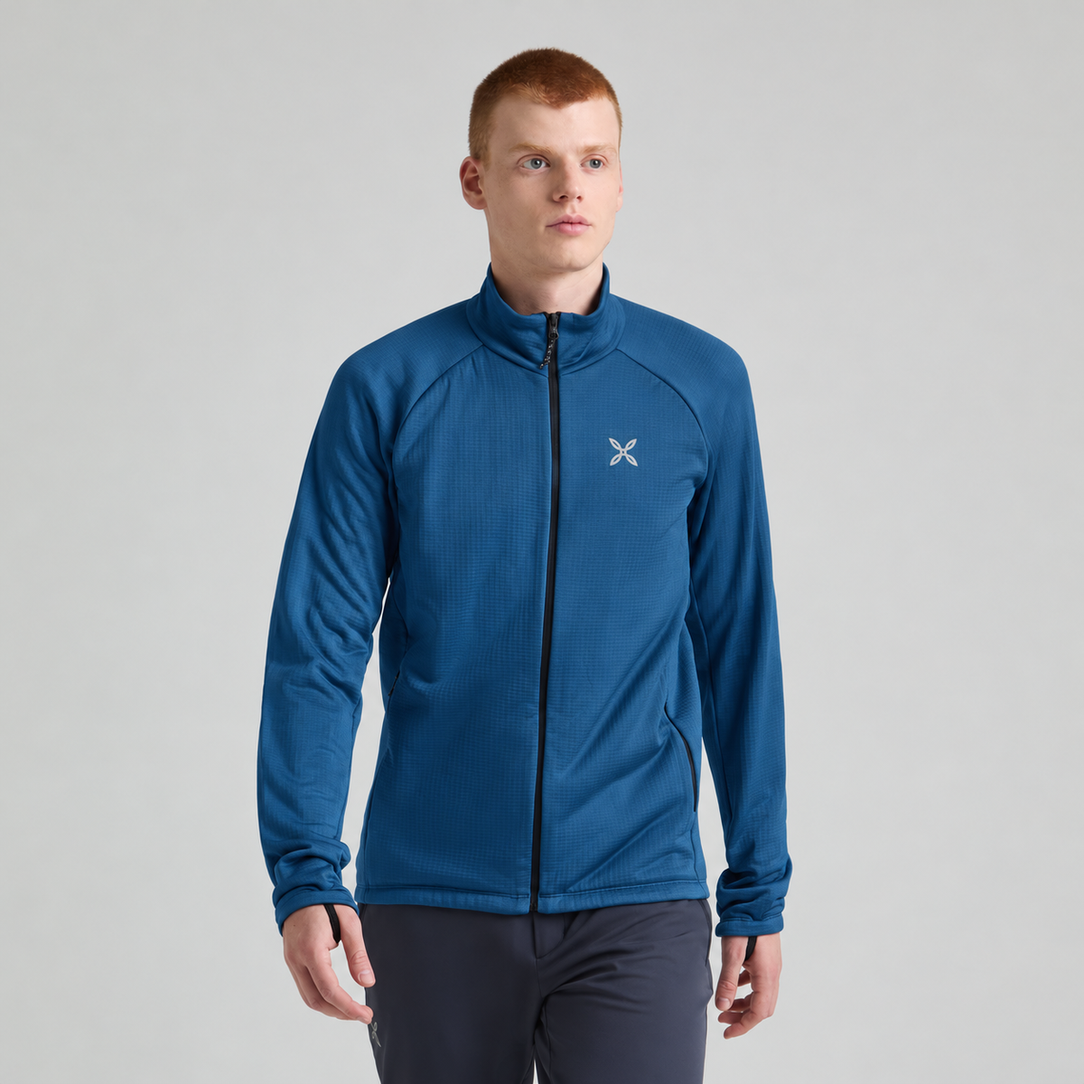 Maglia Fadis Grid Uomo Steel Blue
